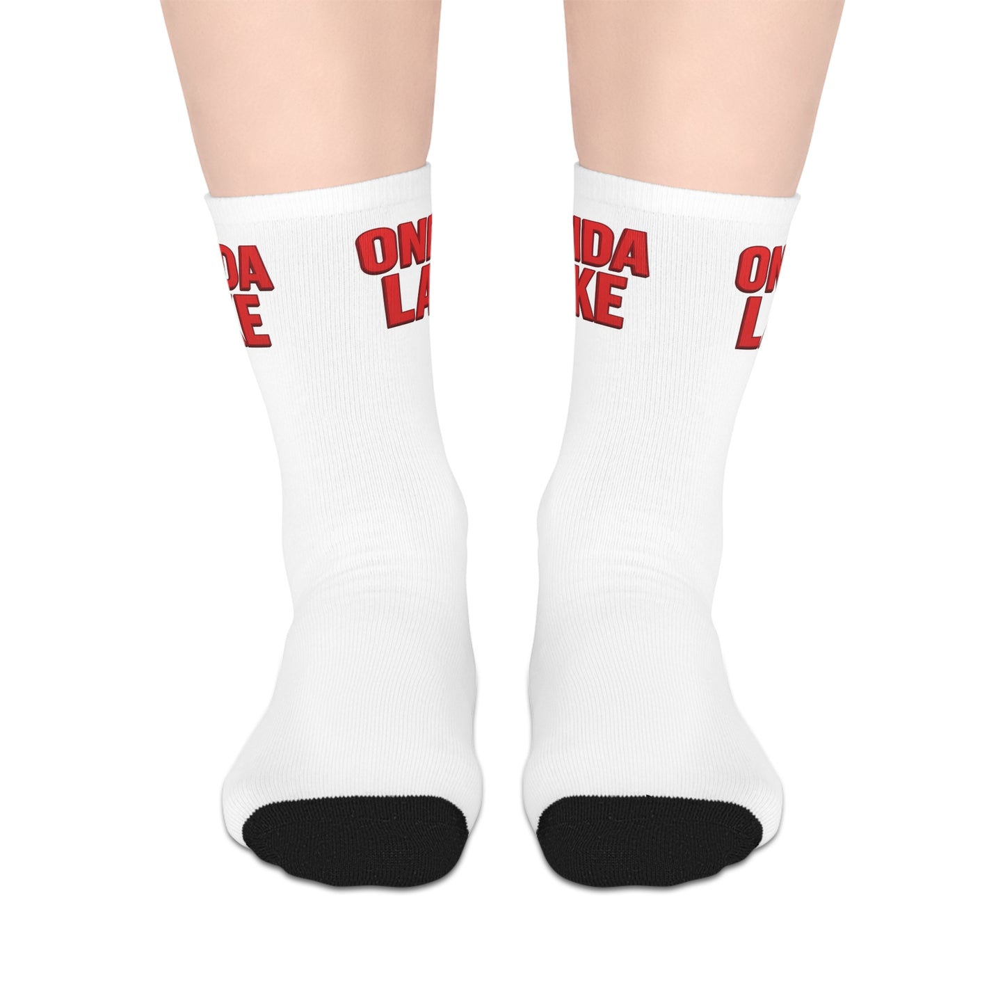 Oneida Lake Cool Casual Mid-length Socks | Fun Lifestyle Gift, Quirky Fashion Accessory, Unique Socks for Everyday Wear