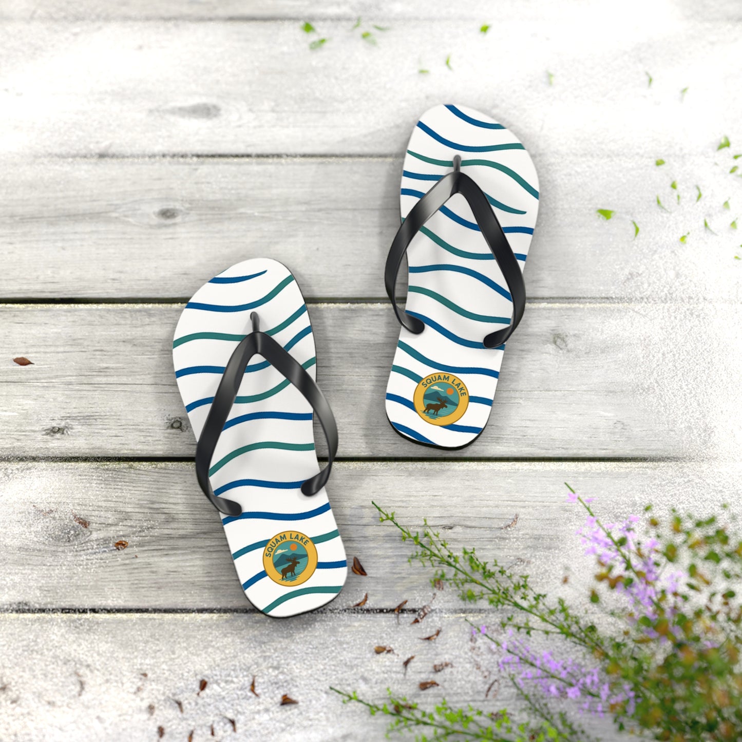 Beachy Vibes Flip Flops - Summer Sandals, Poolside Footwear, Vacation Essentials, Casual Summer Shoes, Beach Accessories