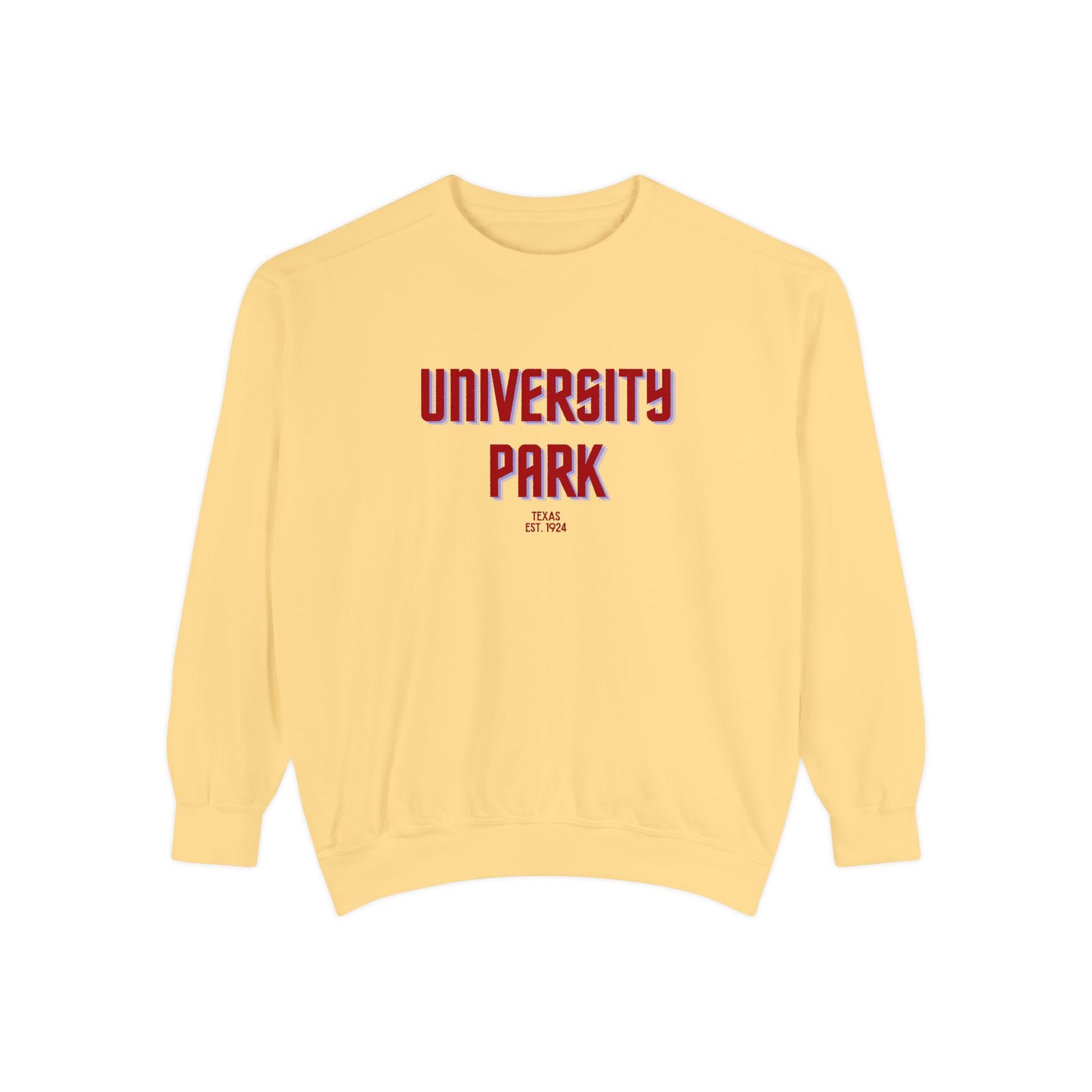 University Park Unisex Garment-Dyed Sweatshirt | Cozy Fashion, Perfect for Casual Outings, Gifts, Fall & Winter Style, Everyday Comfort
