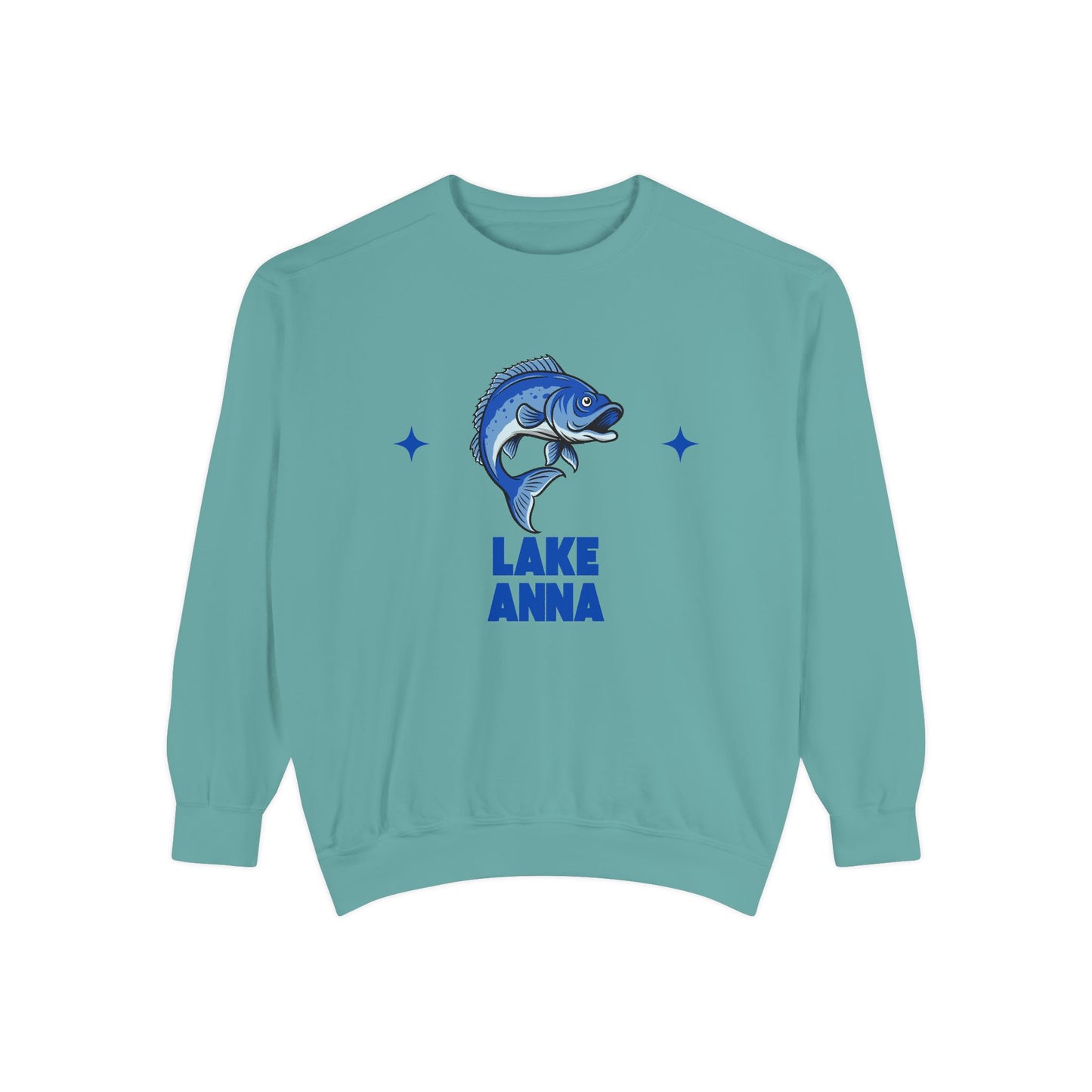 Lake Anna Fish Design Unisex Sweatshirt | Cozy Fishing Apparel, Casual Wear, Gift for Anglers, Lake Day Outfit, Nature Lovers Sweatshirt