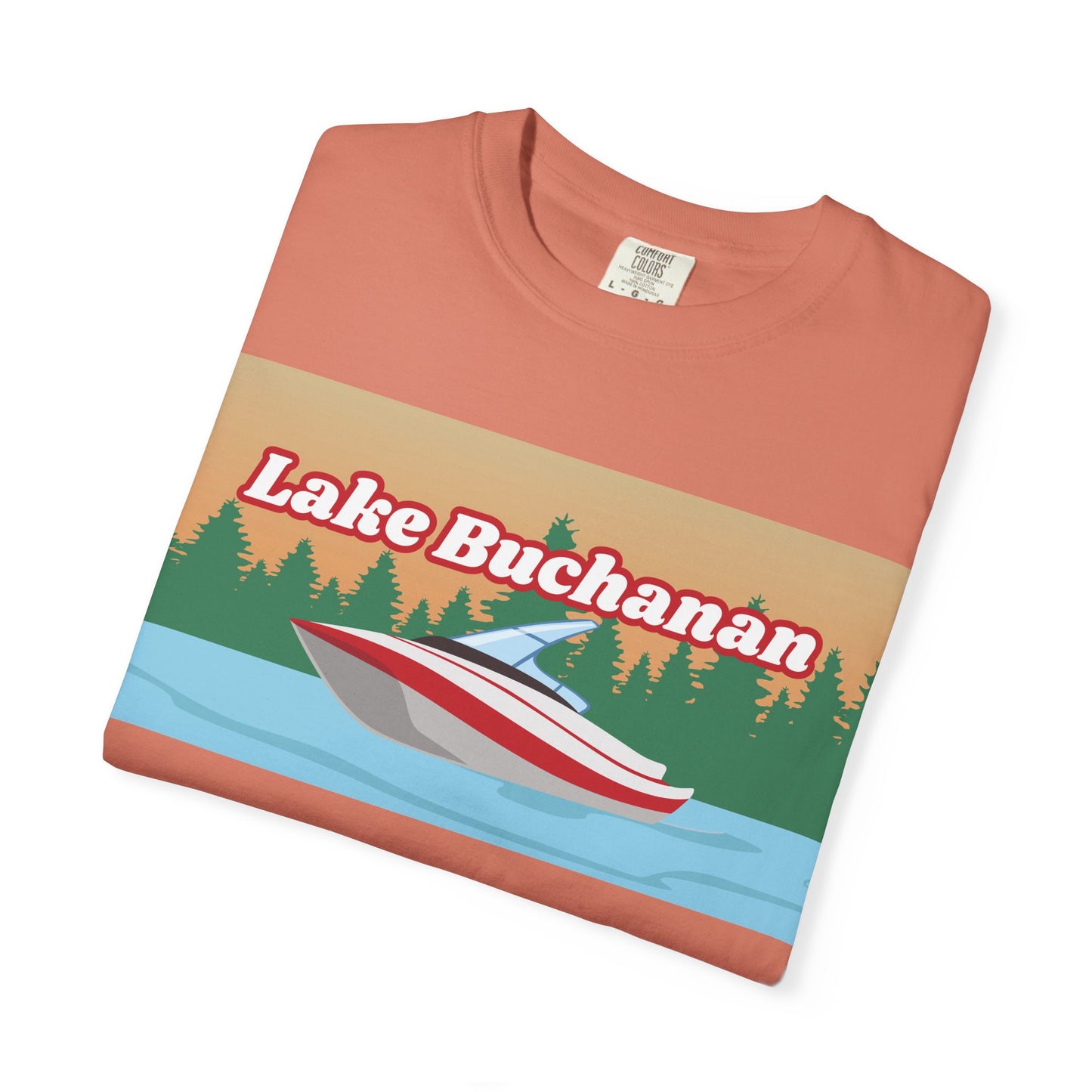 Lake Buchanan Relaxed Unisex T-Shirt, Summer Vibes Tee, Outdoor Adventure Shirt, Lake Life Apparel, Gift for Nature Lovers, Vacation Wear