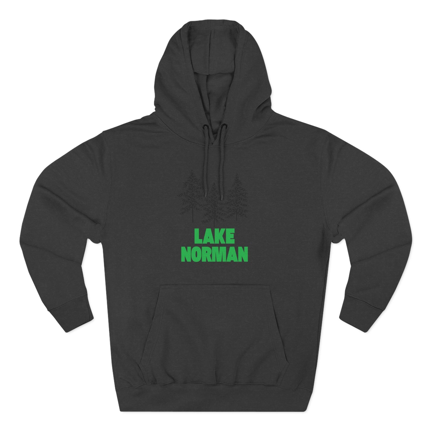 Lake Norman Fleece Hoodie, Cozy Sweatshirt, Outdoor Adventure Wear, Unique Gift for Lake Lovers, Perfect for Fall and Winter