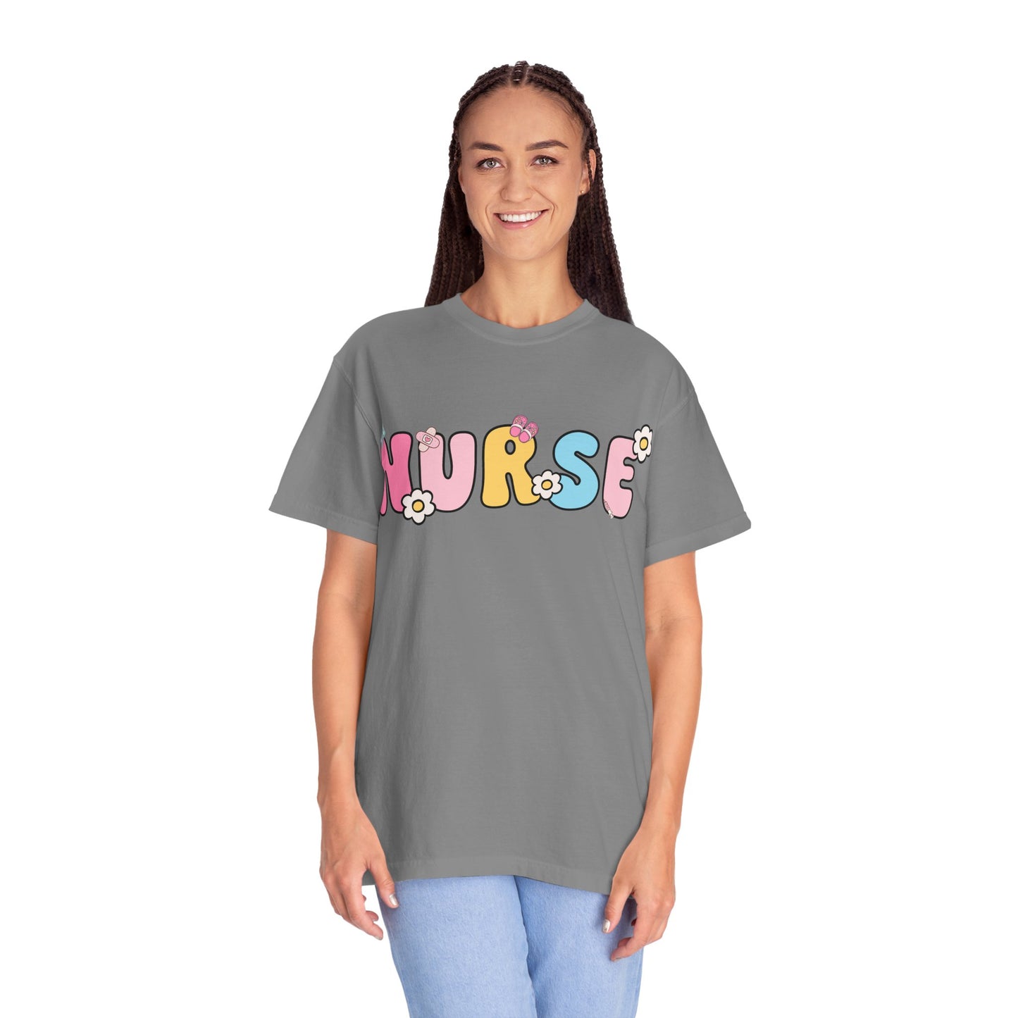 Playful Nurse T-Shirt - Fun Gift for Healthcare Workers, Floral Design, Birthday Present, Nurse Appreciation Week, Casual Wear