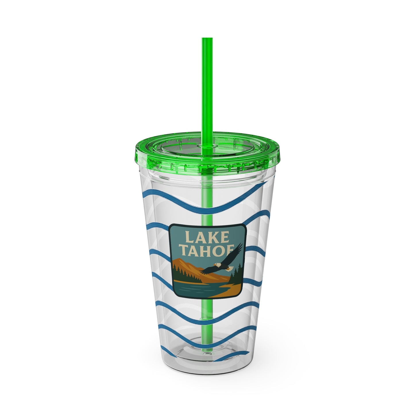 Lake Tahoe Sunsplash Tumbler, 16oz Clear Drink Cup for Outdoor Adventures, Customizable Travel Mug, Perfect for Summer Fun, Eco-Friendly Beverage [...]