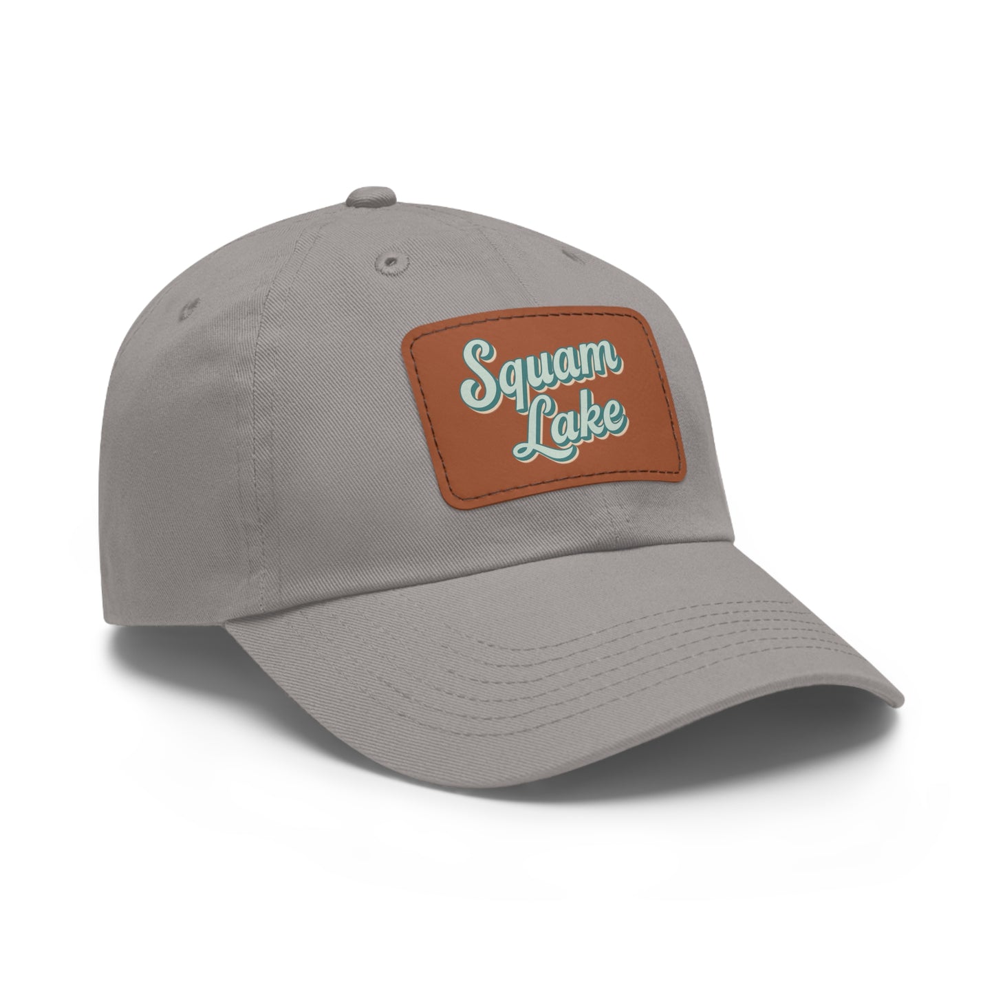 Squam Lake Dad Hat with Leather Patch (Rectangle)