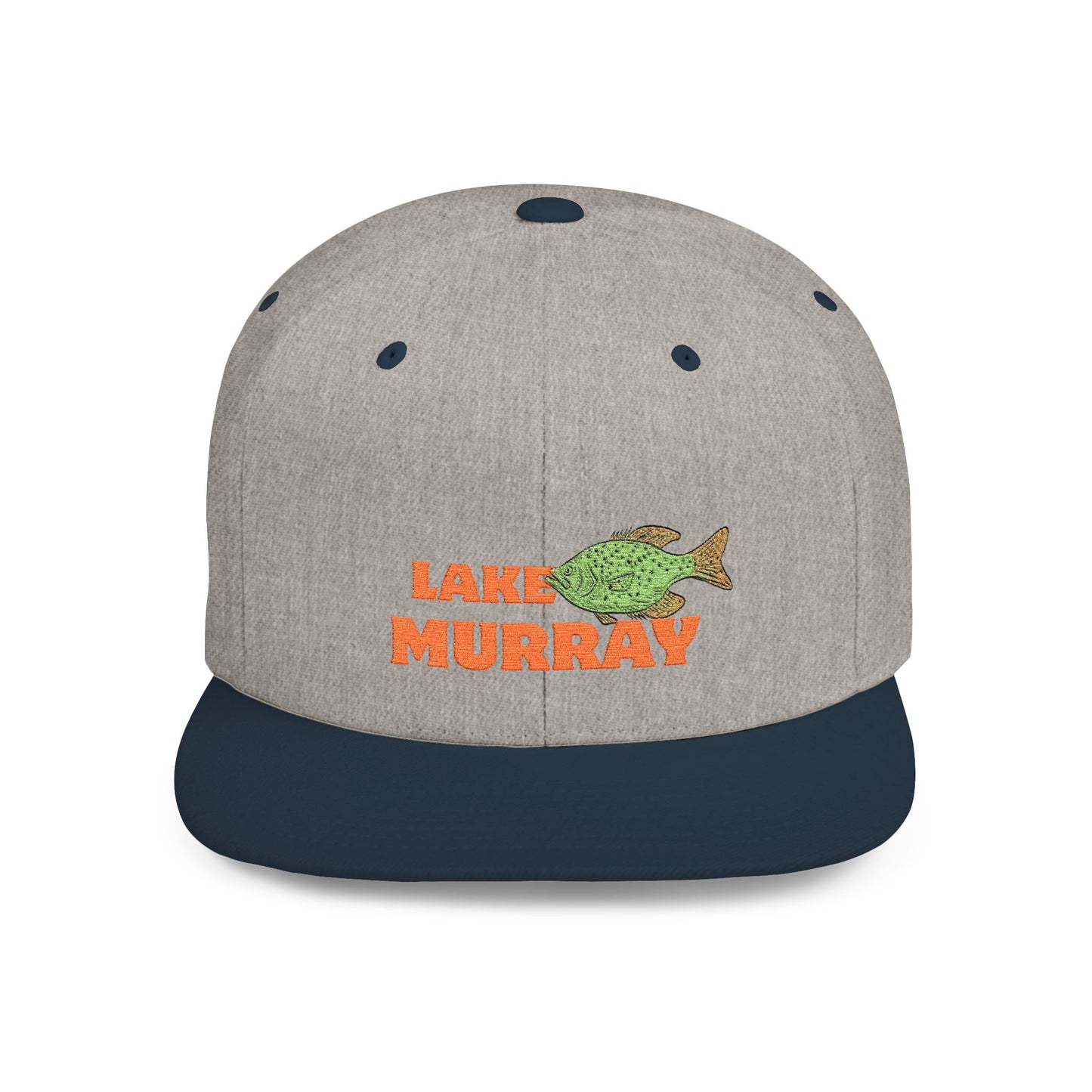 Lake Murray Fish Flat Bill Snapback Hat, Fishing Cap, Outdoor Gear, Lake House Gift, Summer Accessories, Stylish Headwear