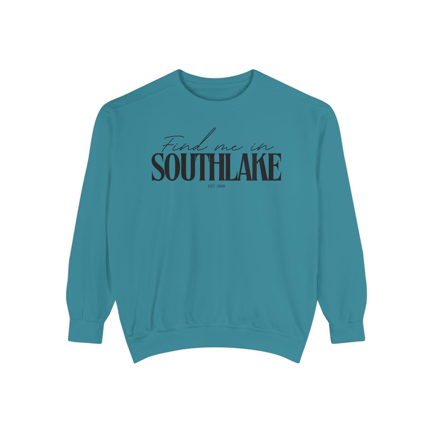 Southlake Cozy Sweatshirt, Unisex Garment-Dyed Crew, Casual Wear, Gift for Friends, Fall Fashion, Lounge Style