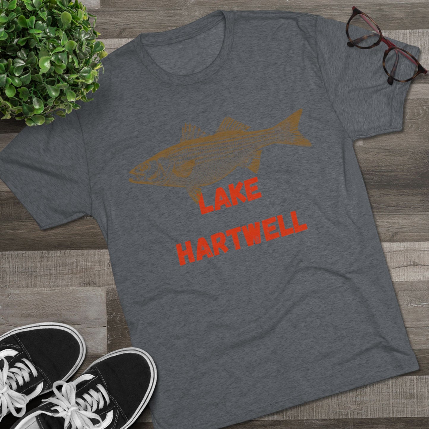 Lake Hartwell Fishing Tee, Unisex Crew Neck Shirt, Summer Lake Apparel, Gift for Fishermen, Outdoor Adventure T-Shirt, Lake House Style