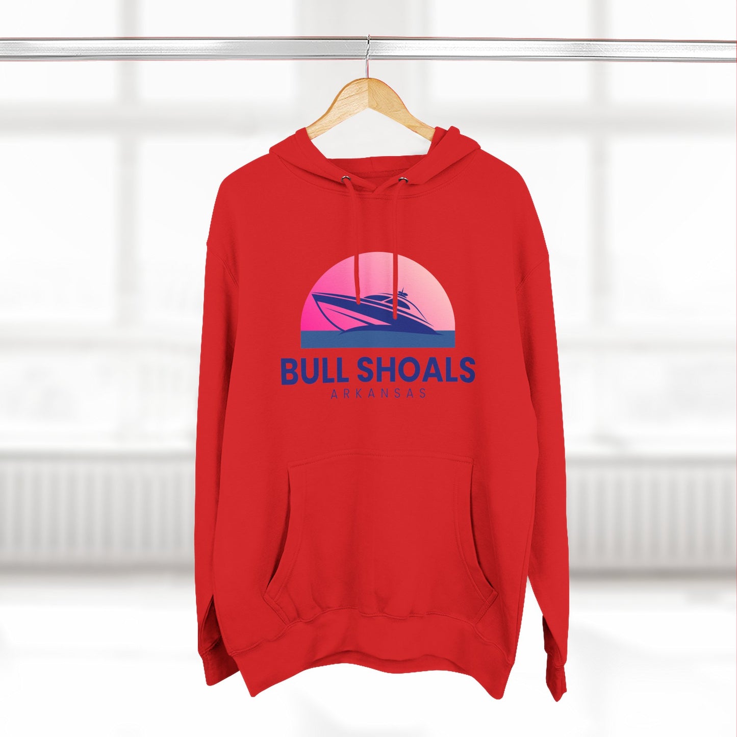 Bull Shoals Vibes Hoodie with Design, Perfect for Autumn Lovers, Comfortable and Stylish, Great Gift for Vacations