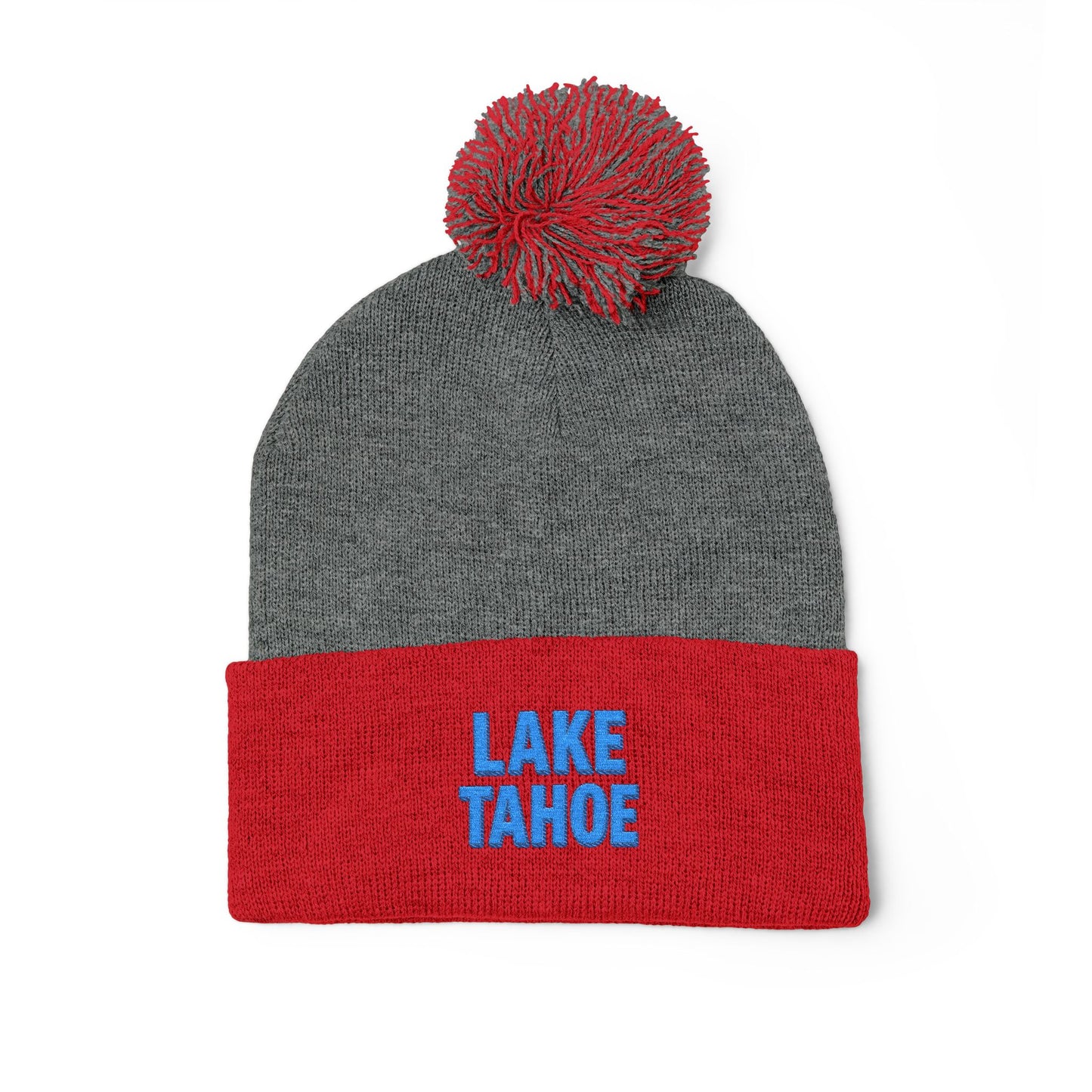 Lake Tahoe Pom-Pom Knit Cap (Embroidery)
