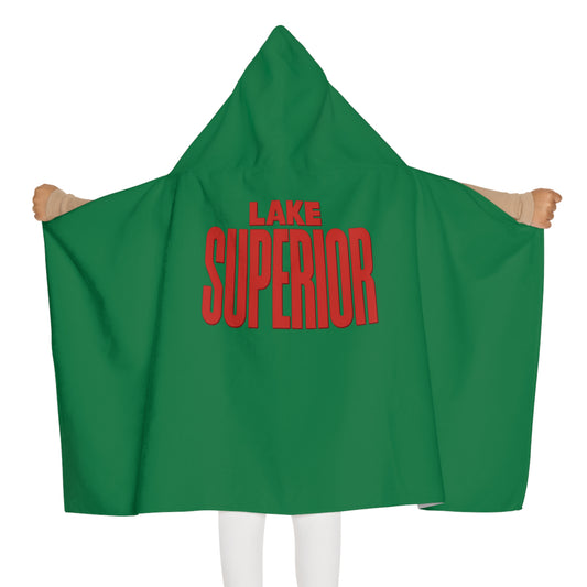 Lake Superior Youth Hooded Towel - Design, Kids Bathrobe for Pool, Beach, Swimming, Summer Fun, Gift for Children