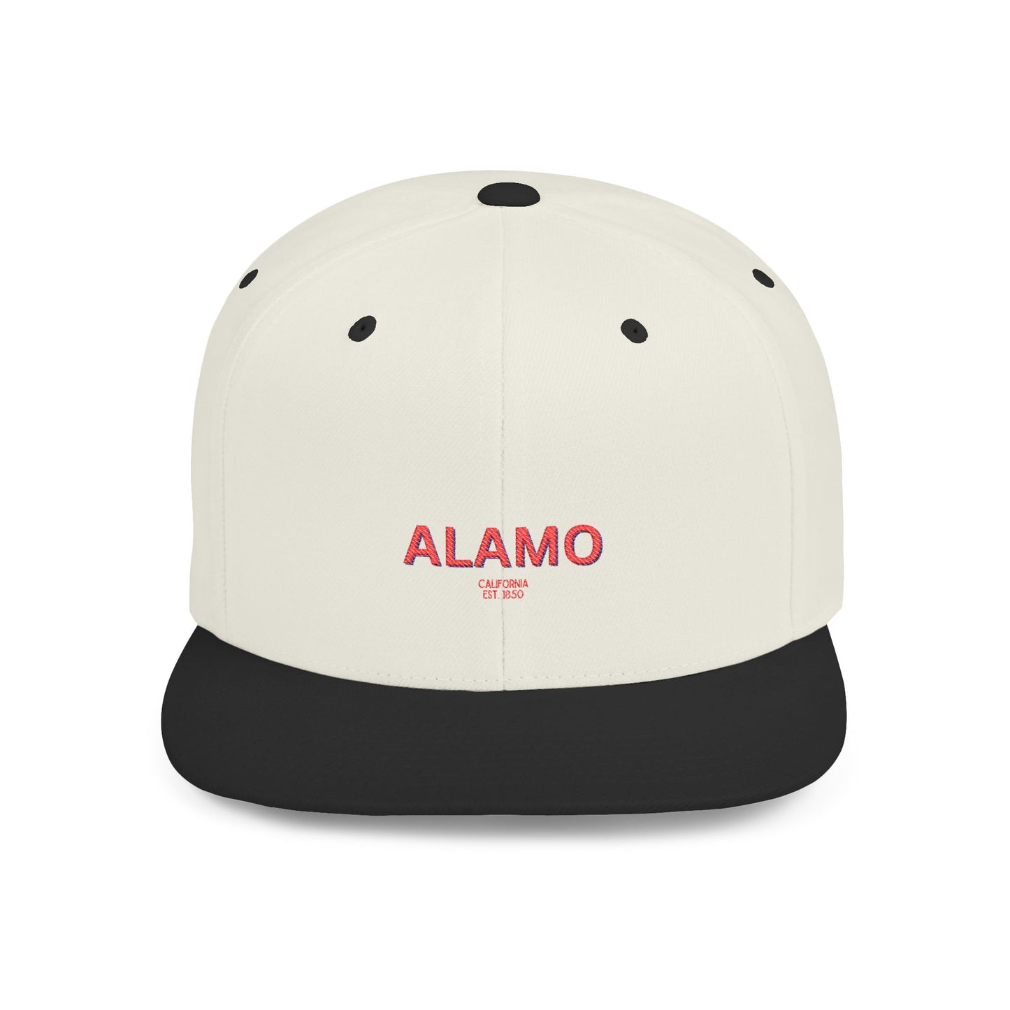 Alamo Stylish Flat Bill Snapback Hat with Design, Perfect for Casual Outings, Streetwear, Gifts, Festivals, Everyday Wear