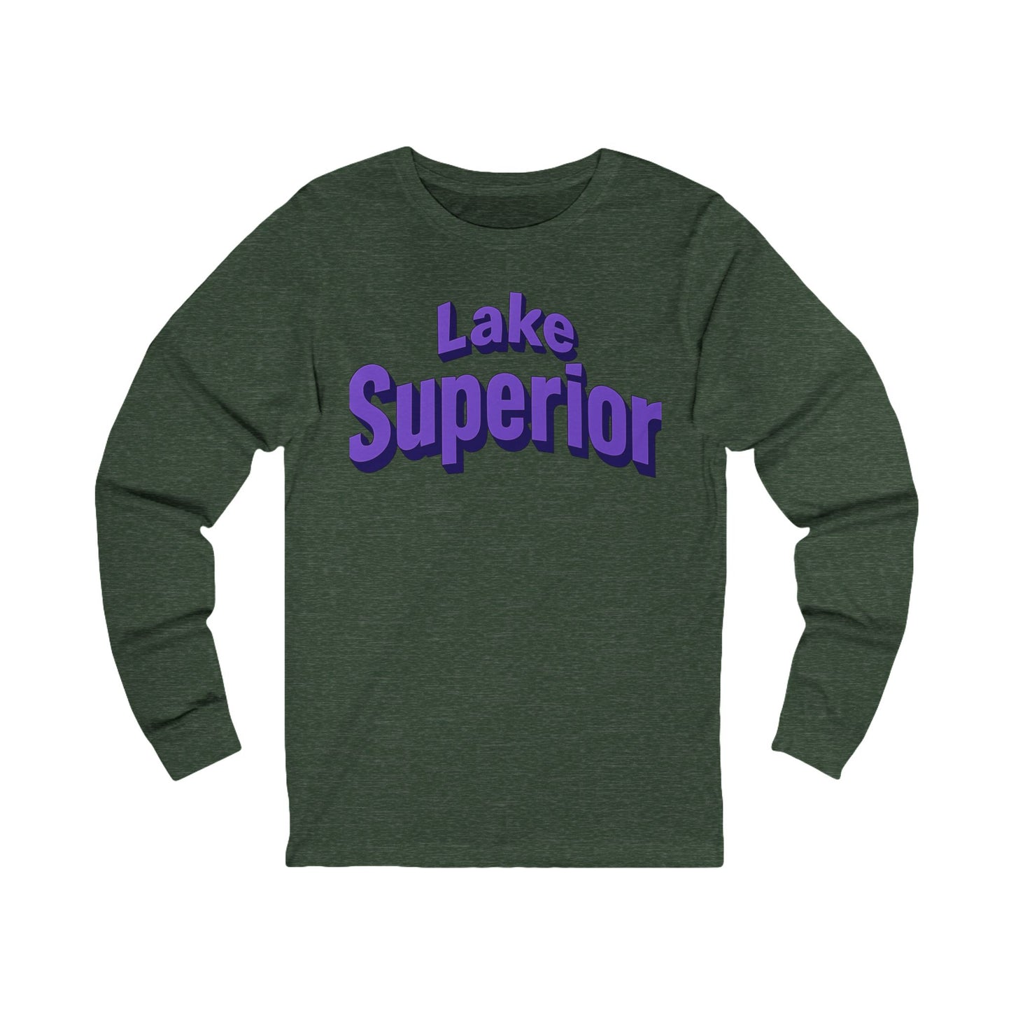 Lake Superior Long Sleeve Tee, Cozy Unisex Shirt for Outdoor Lovers, Perfect for Lake Days, Casual Wear, Gift Idea