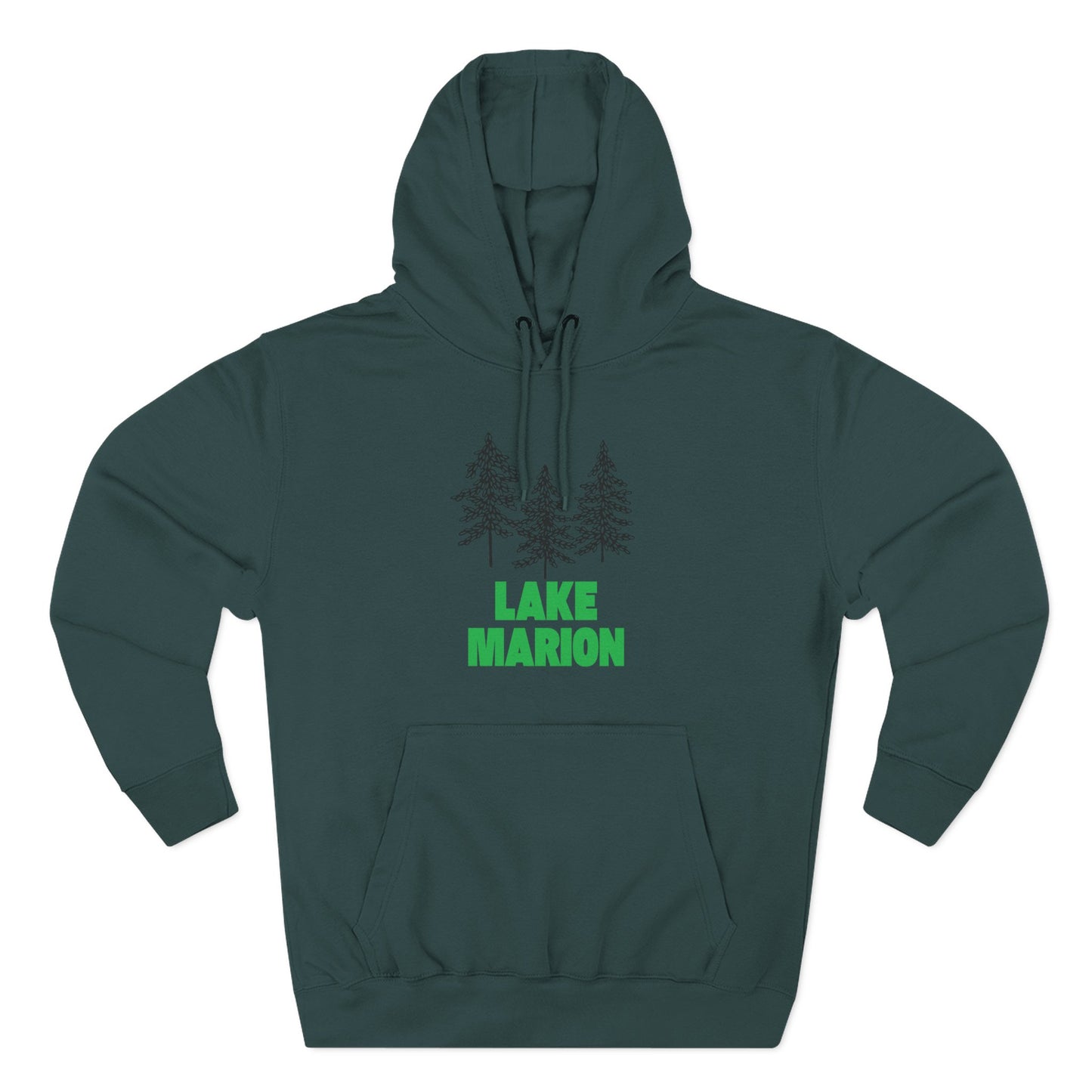 Lake Marion Fleece Hoodie, Cozy Sweatshirt, Outdoor Adventure Wear, Unique Gift for Lake Lovers, Perfect for Fall and Winter