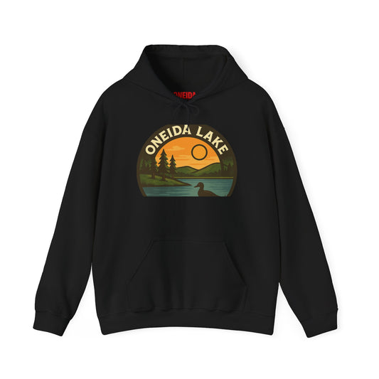 Oneida Lake Hoodie, Cozy Casual Wear, Unisex Sweatshirt, Lake Lover Gift, Outdoor Adventure Apparel, Summer Retreat Fashion