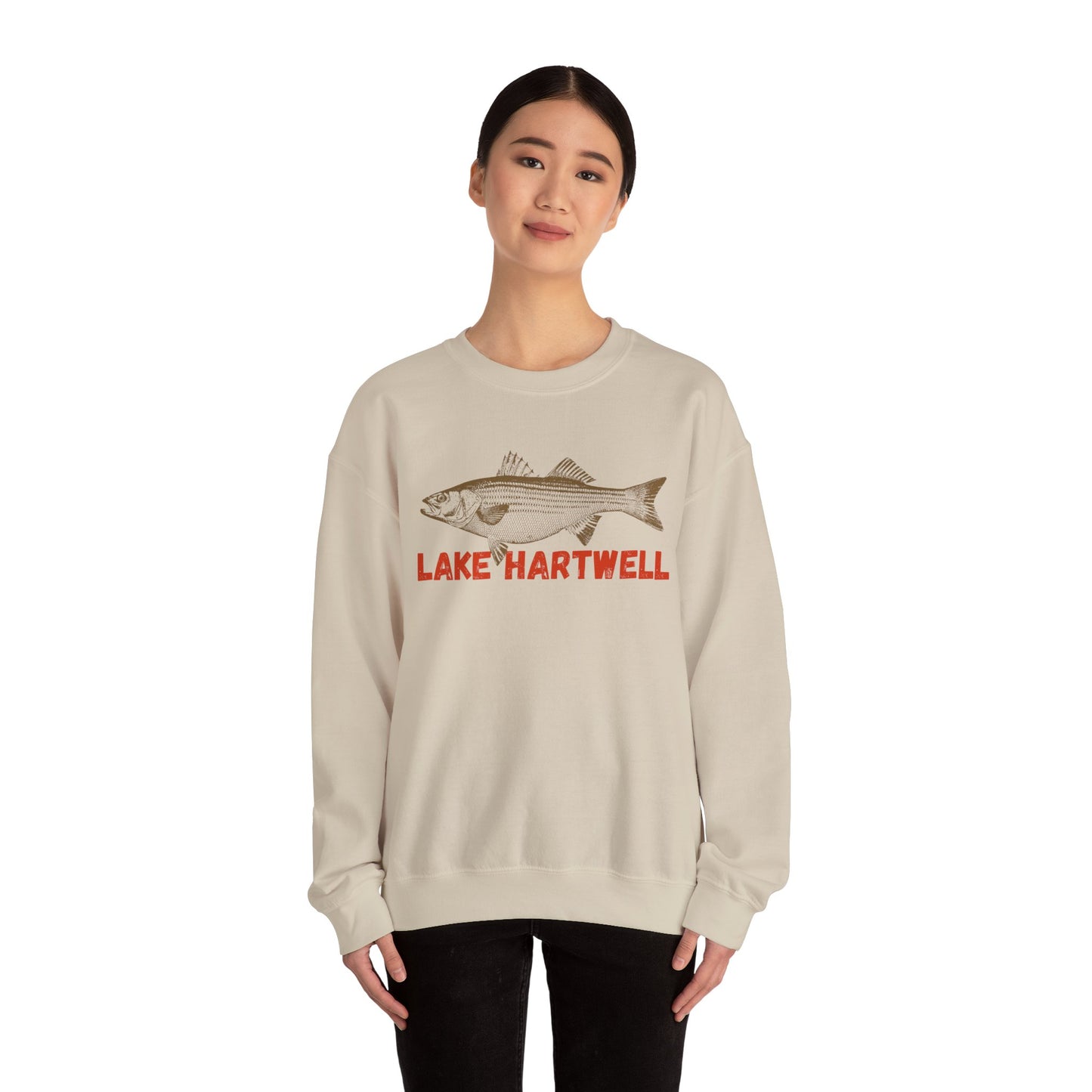 Lake Hartwell Fishing Sweatshirt, Unisex Crewneck, Casual Wear, Gift for Fishermen, Outdoor Apparel, Lake House Cozy