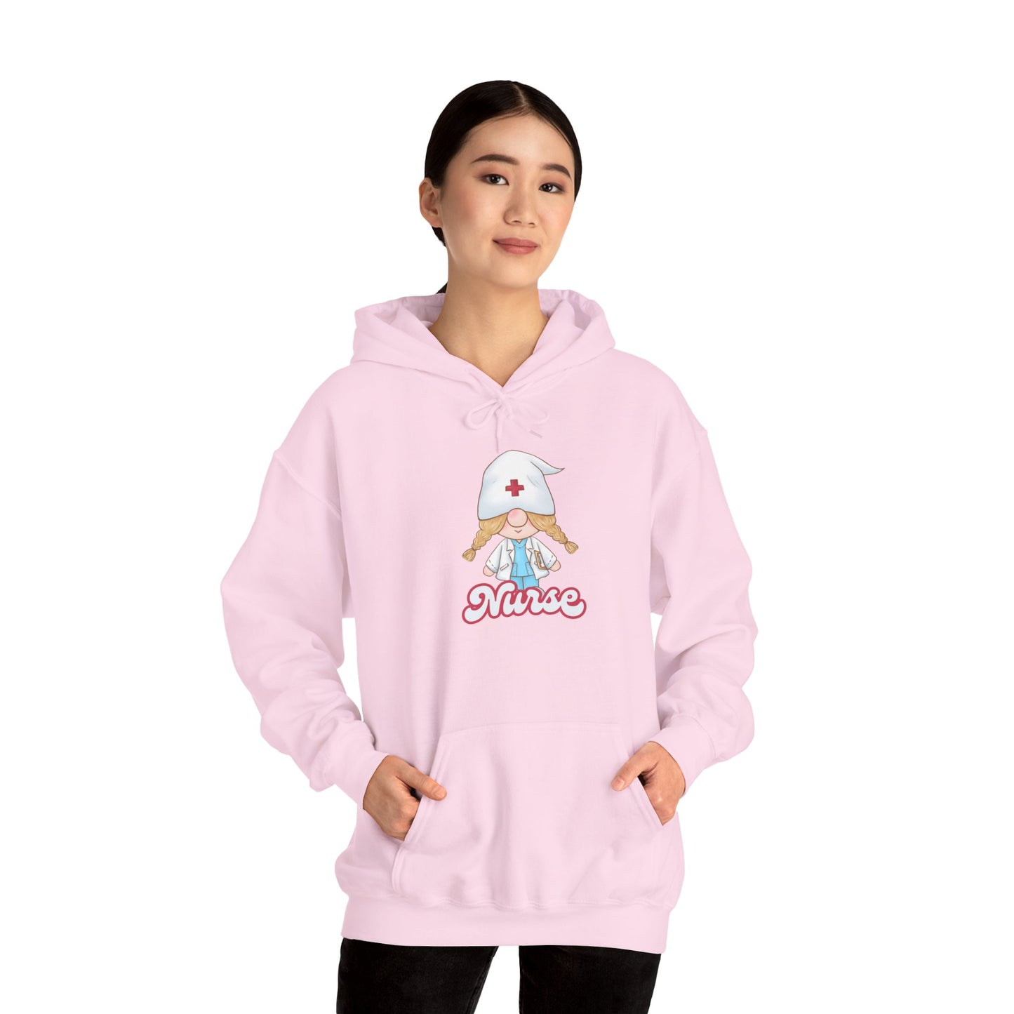 Nurse Cartoon Hoodie - Cozy Unisex Sweatshirt, Gift for Healthcare Workers, Nursing Student Apparel, Medical Profession Hoodie