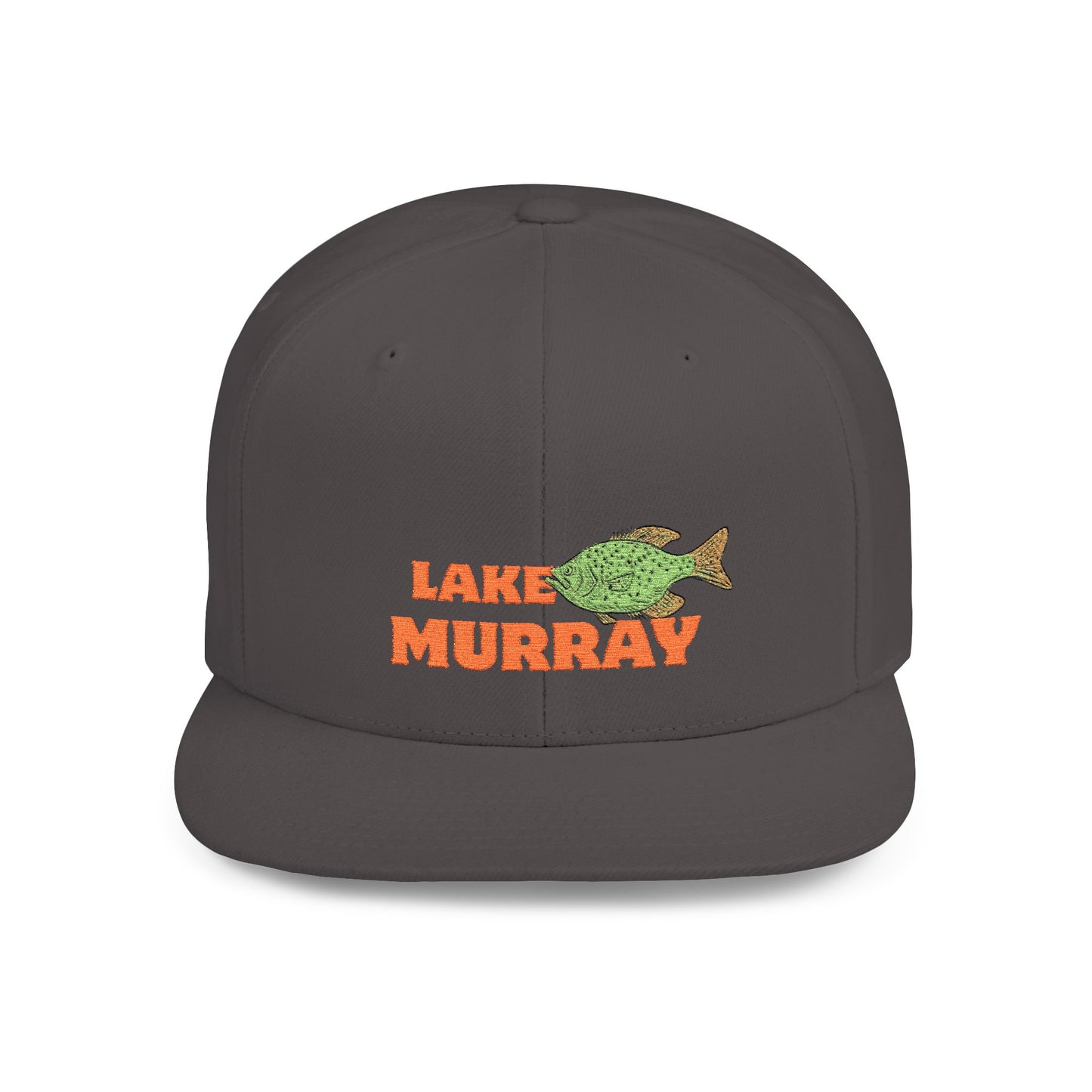 Lake Murray Fish Flat Bill Snapback Hat, Fishing Cap, Outdoor Gear, Lake House Gift, Summer Accessories, Stylish Headwear