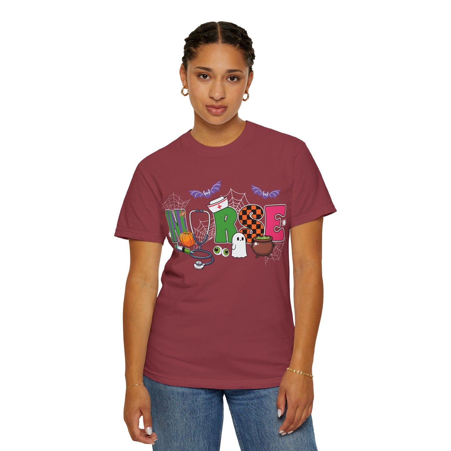 Halloween Nurse T-Shirt, Cute Nurse Shirt, Unisex Halloween Tee, Gift for Nurses, Spooky Nursing Apparel, Funny Healthcare Shirt