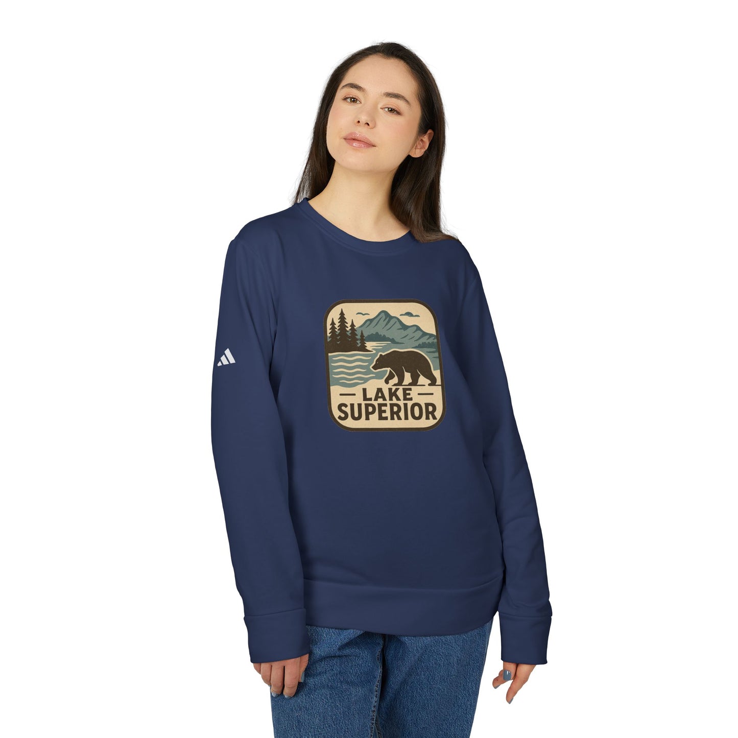Lake Superior Cozy Outdoor Sweatshirt for Nature Lovers, Unisex Crewneck, Perfect for Hiking, Camping, or Relaxing at Home, Design
