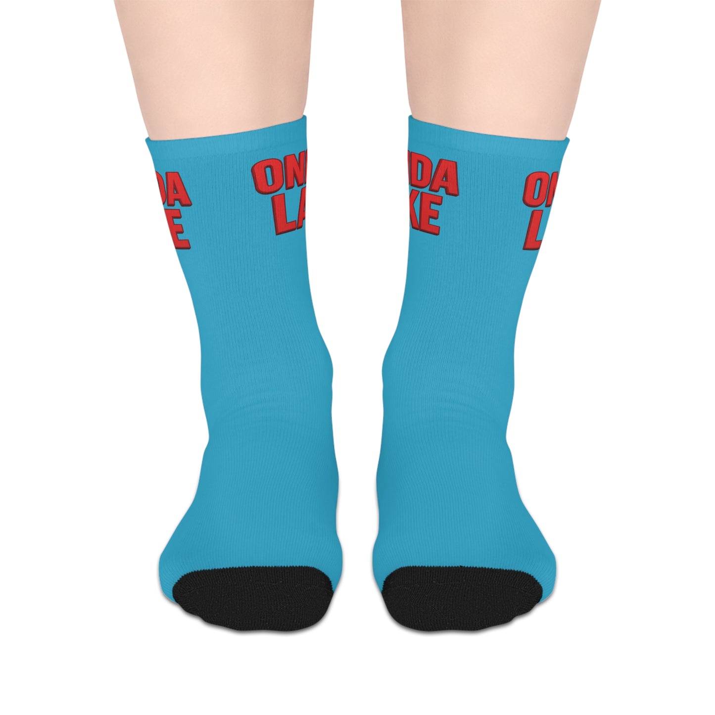 Oneida Lake Cool Casual Mid-length Socks | Fun Lifestyle Gift, Quirky Fashion Accessory, Unique Socks for Everyday Wear