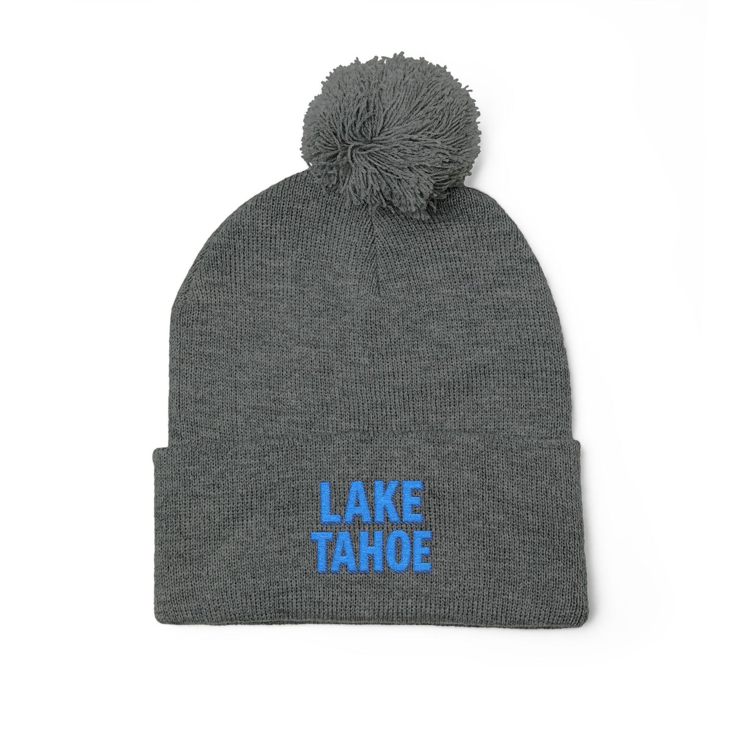 Lake Tahoe Pom-Pom Knit Cap (Embroidery)