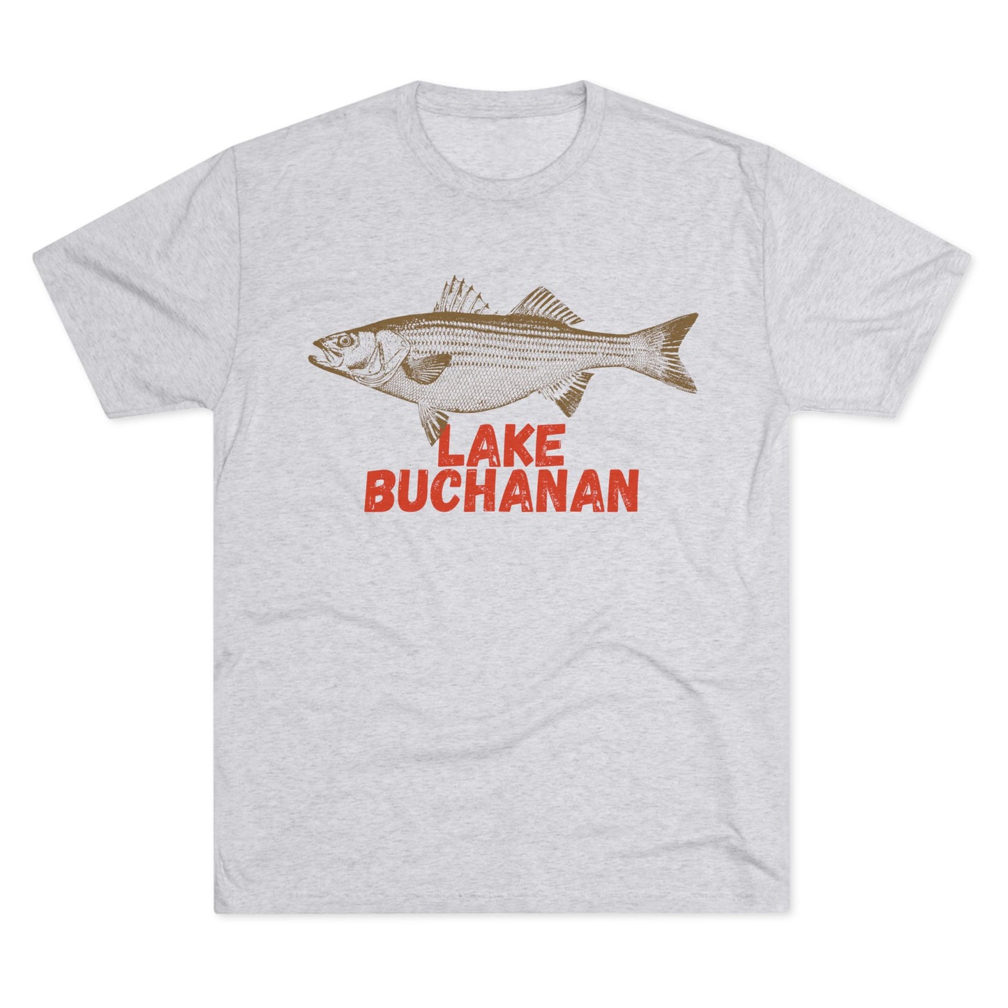 Lake Buchanan Fishing Tee, Unisex Crew Neck Shirt, Summer Lake Apparel, Gift for Fishermen, Outdoor Adventure T-Shirt, Lake House Style