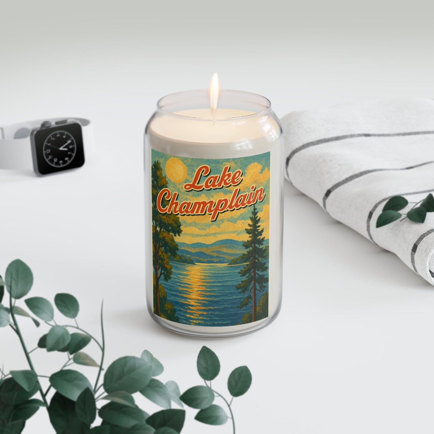 Lake Champlain Soy Candle, Relaxing Home Decor, Gift for Her, Aromatherapy Candle, Summer Vibes