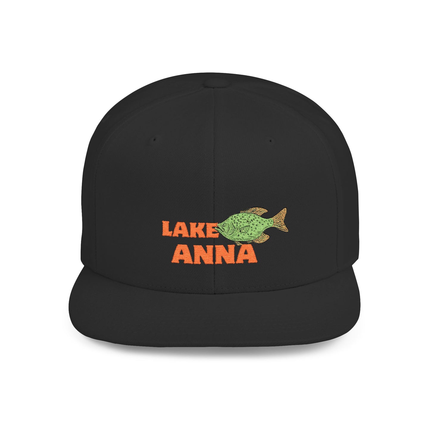 Lake Anna Fish Flat Bill Snapback Hat, Fishing Cap, Outdoor Gear, Lake House Gift, Summer Accessories, Stylish Headwear