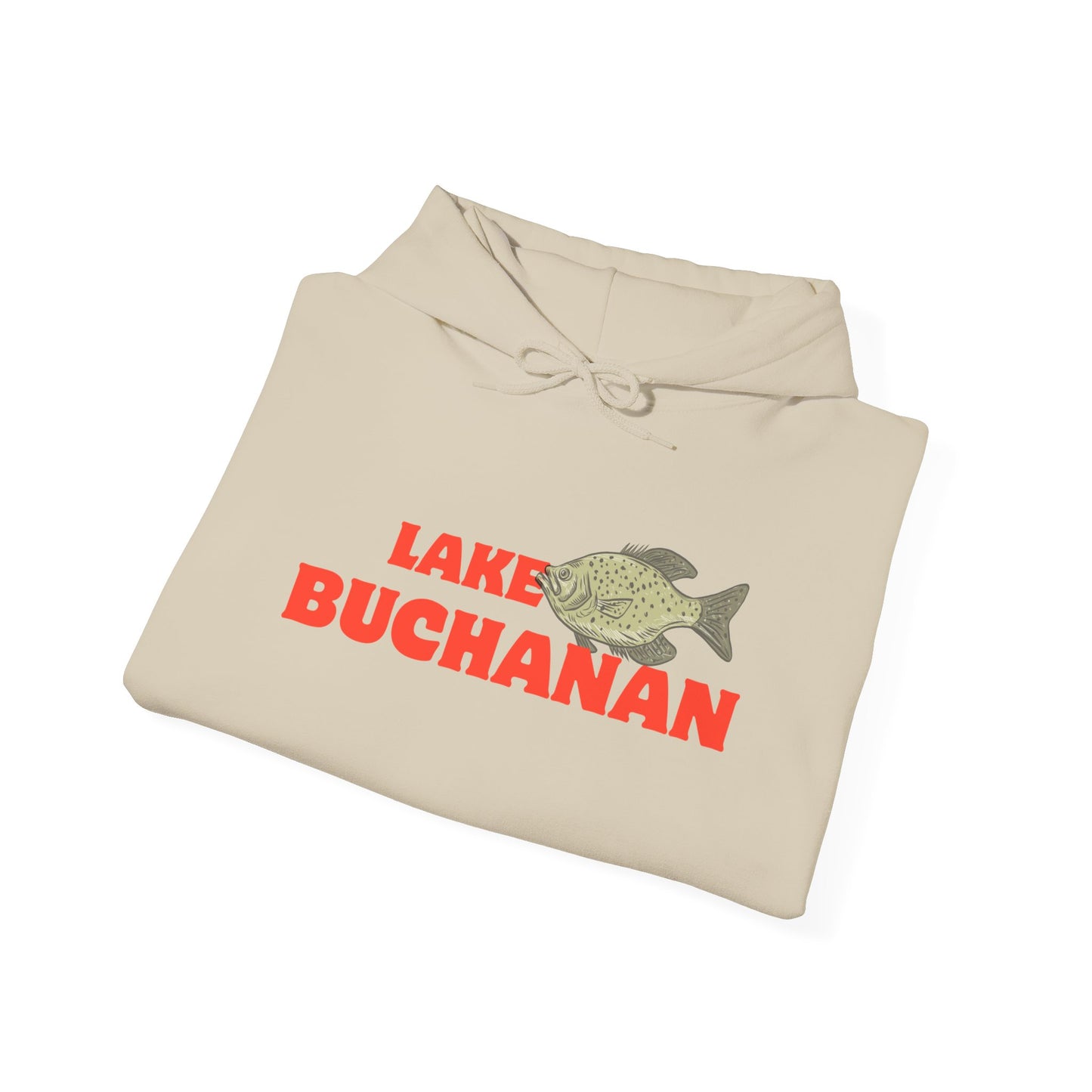 Lake Buchanan Fishing Hoodie, Unisex Comfortable Sweatshirt, Relaxed Fit for Outdoor Enthusiasts, Gift for Fishermen, Casual Lake Apparel