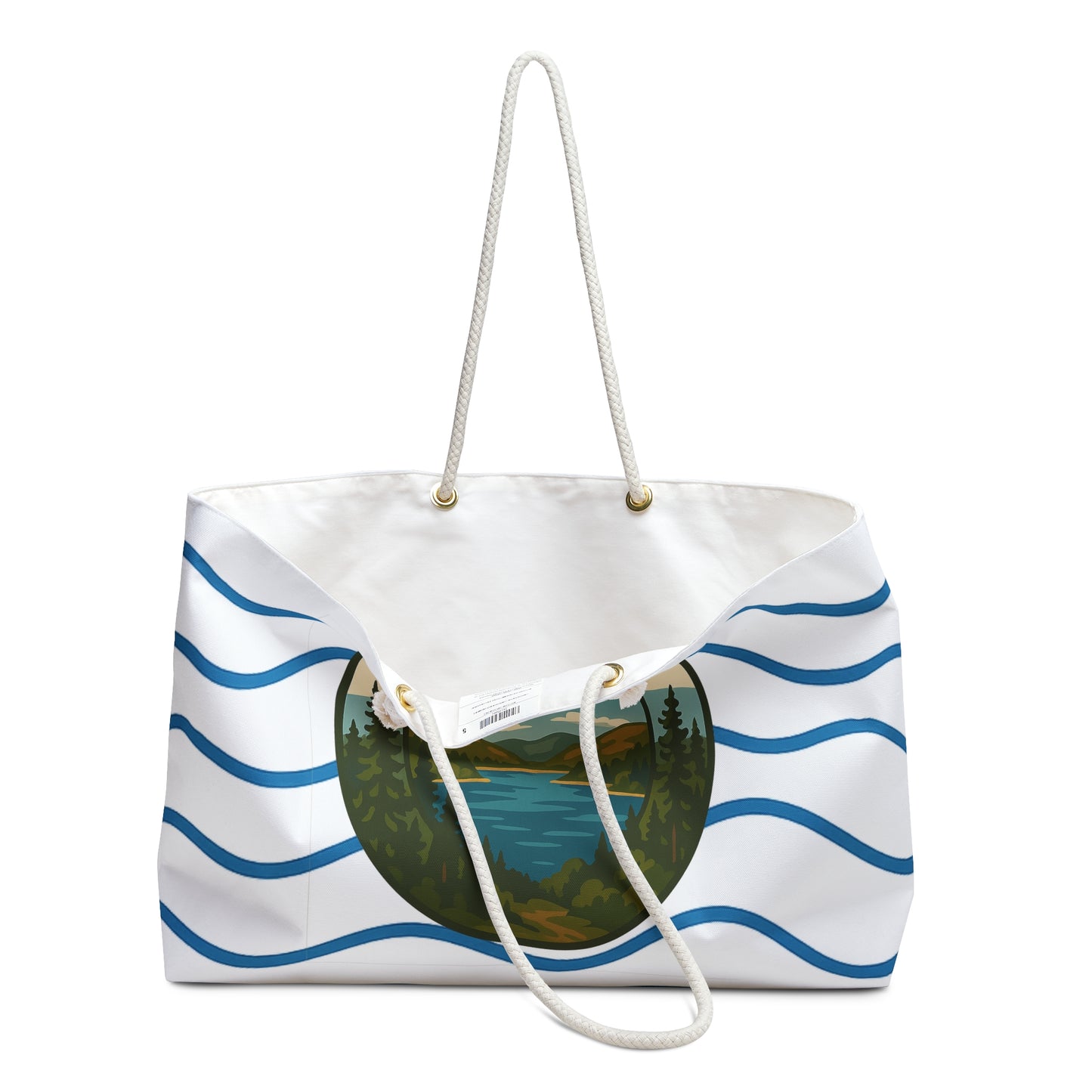 Lake Huron Weekender Bag White | Travel Tote, Beach Bag, Vacation Essentials, Escape Bag, Lake Life Carryall