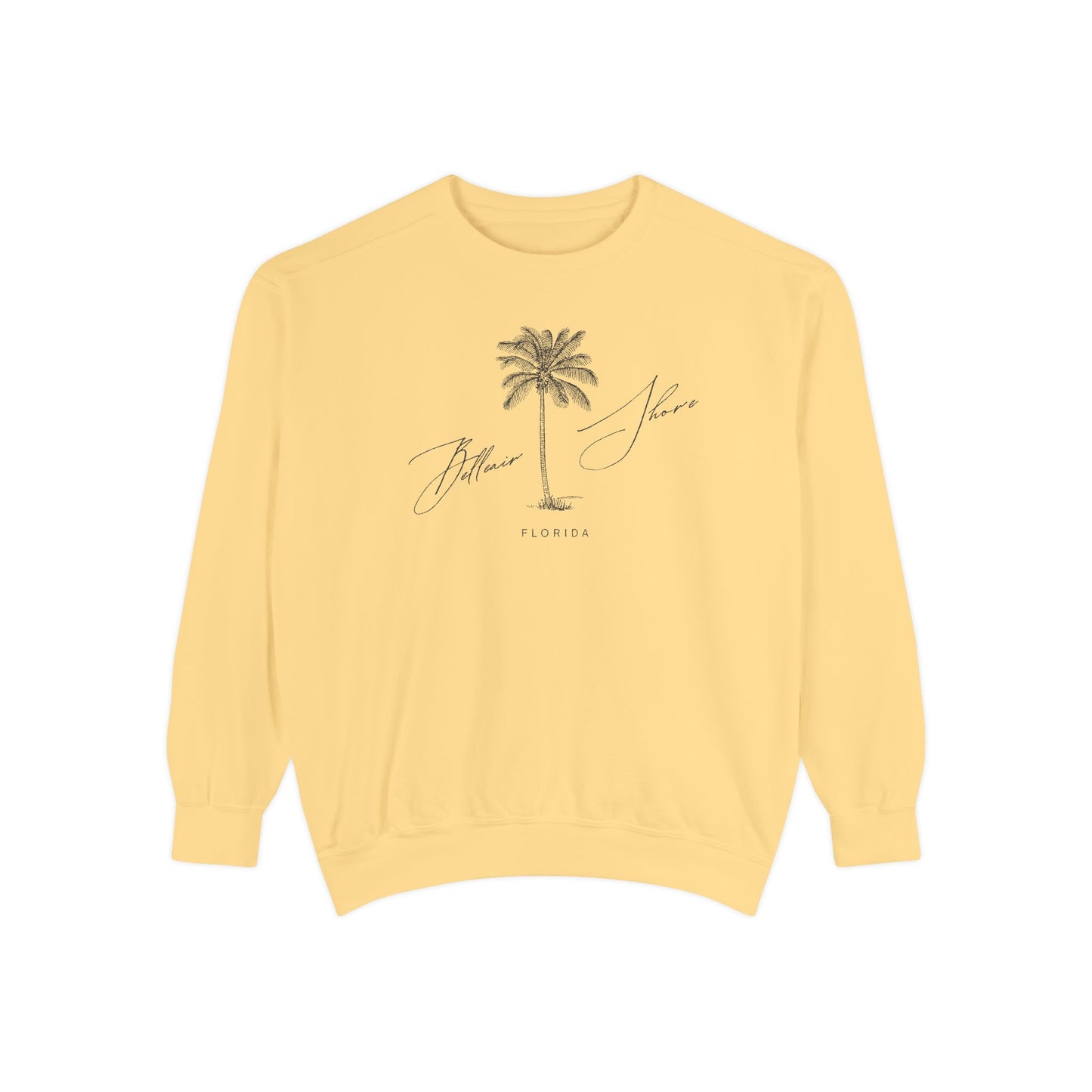 Belleair Shore Chill Vibes Sweatshirt - Unisex Garment-Dyed Style, Perfect for Lounging