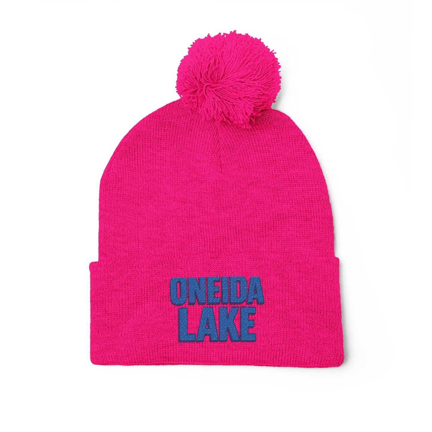 Oneida Lake Pom-Pom Knit Cap (Embroidery)