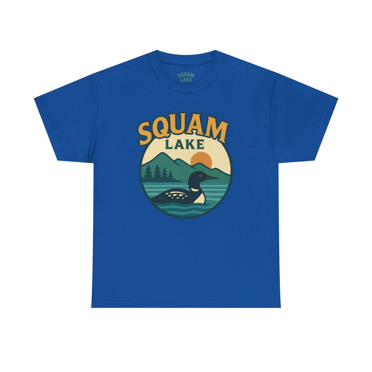 Squam Lake Graphic Tee | Unisex Heavy Cotton T-Shirt, Nature Lover Gift, Lake Adventure Shirt, Outdoor Apparel, Vintage Lake Design