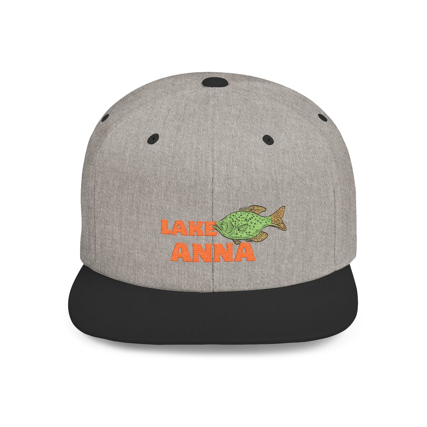 Lake Anna Fish Flat Bill Snapback Hat, Fishing Cap, Outdoor Gear, Lake House Gift, Summer Accessories, Stylish Headwear