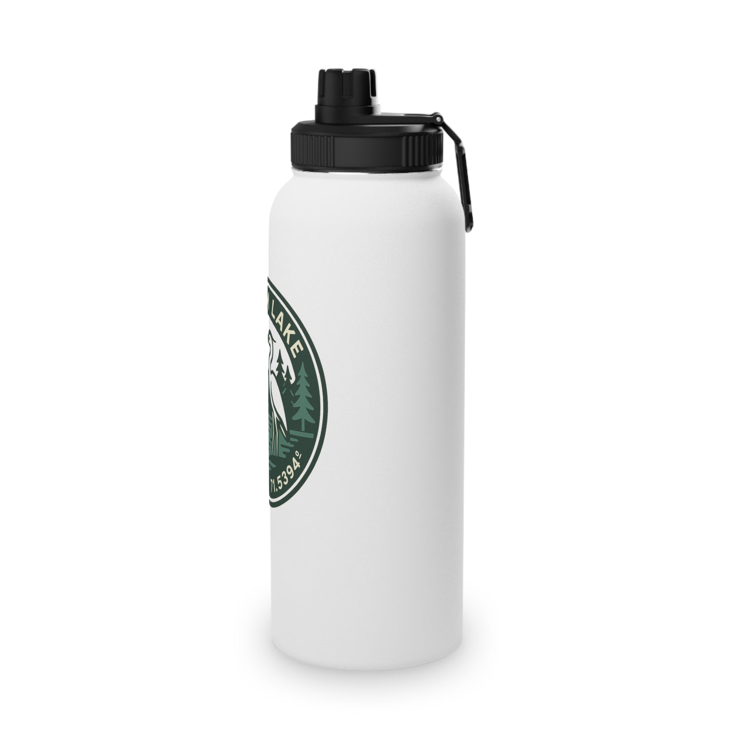Squam Lake Stainless Steel Water Bottle, Sports Lid