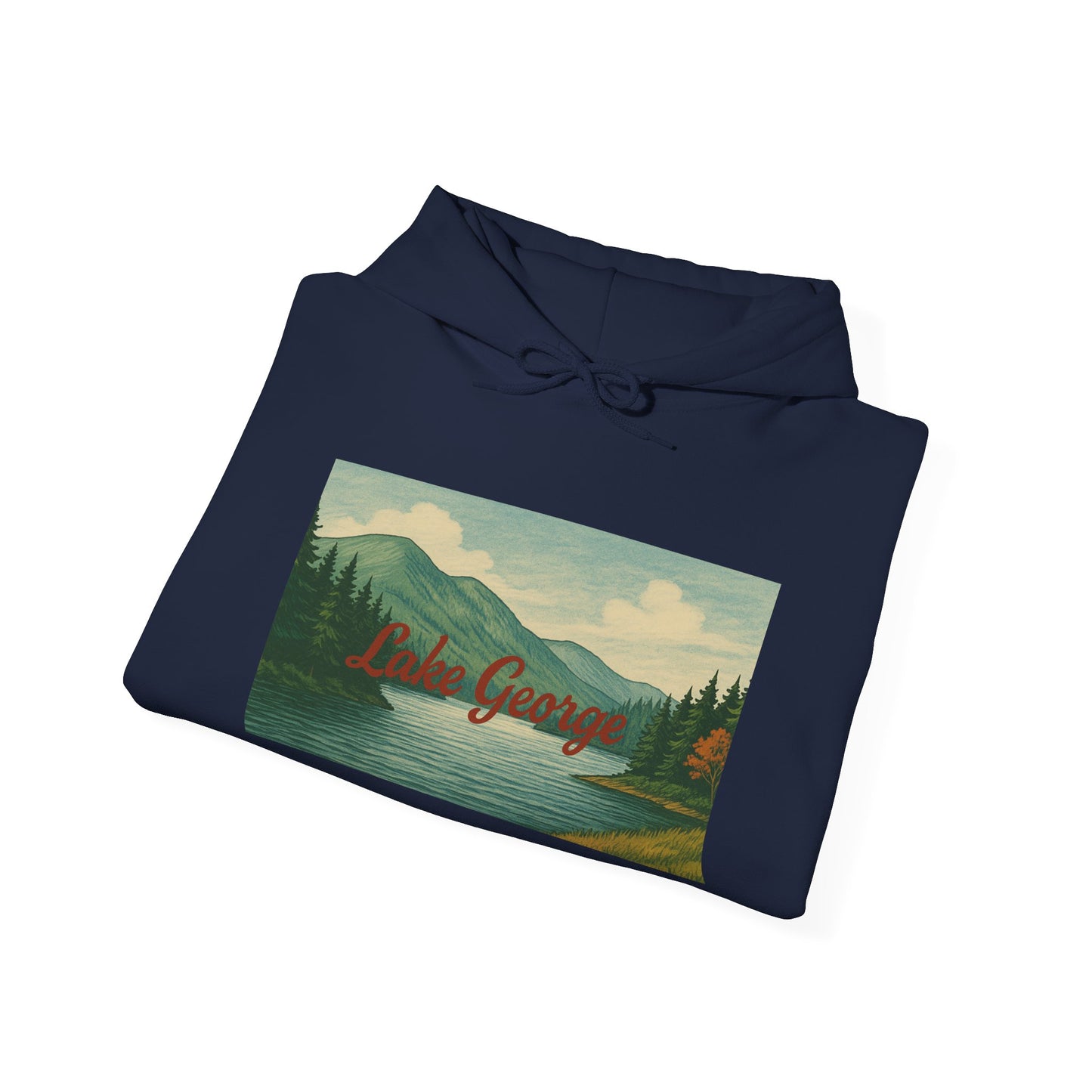 Lake George Hoodie, Cozy Casual Wear, Unisex Sweatshirt, Lake Lover Gift, Outdoor Adventure Apparel, Summer Retreat Fashion