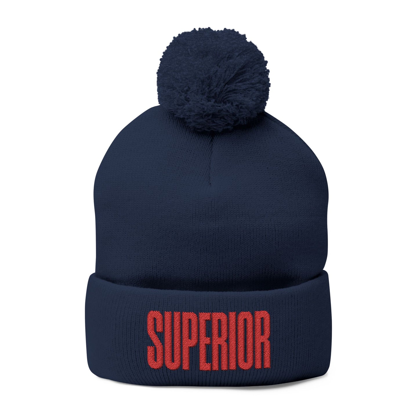 Lake Superior Pom-Pom Knit Cap (Embroidery)