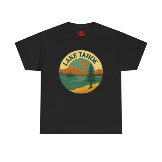 Lake Tahoe Graphic Tee | Unisex Heavy Cotton T-Shirt, Nature Lover Gift, Lake Adventure Shirt, Outdoor Apparel, Vintage Lake Design