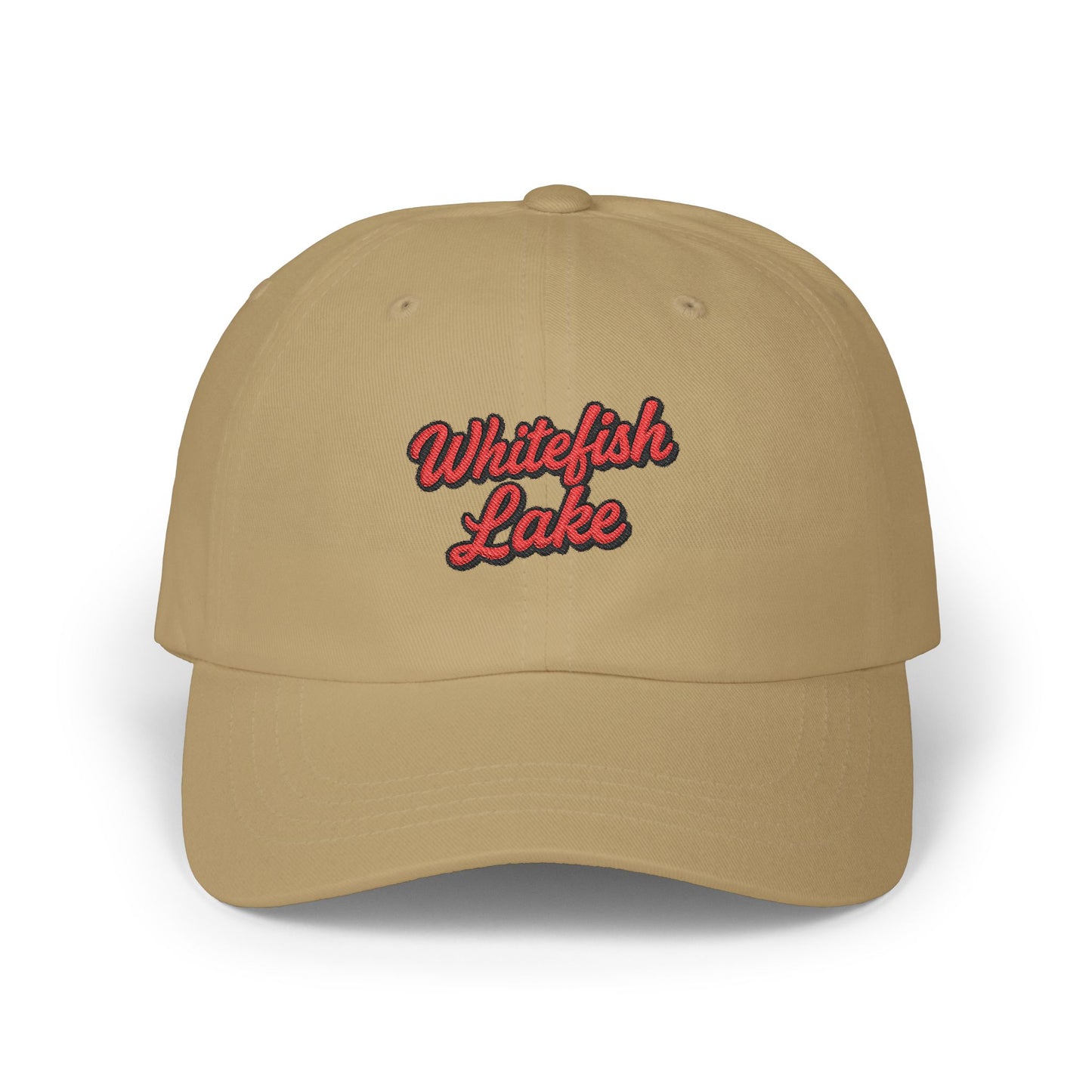 Whitefish Lake Stylish Dad Cap, Casual Summer Hat, Outdoor Accessory, Gift for Father's Day, Boating Trip Gear, Everyday Wear
