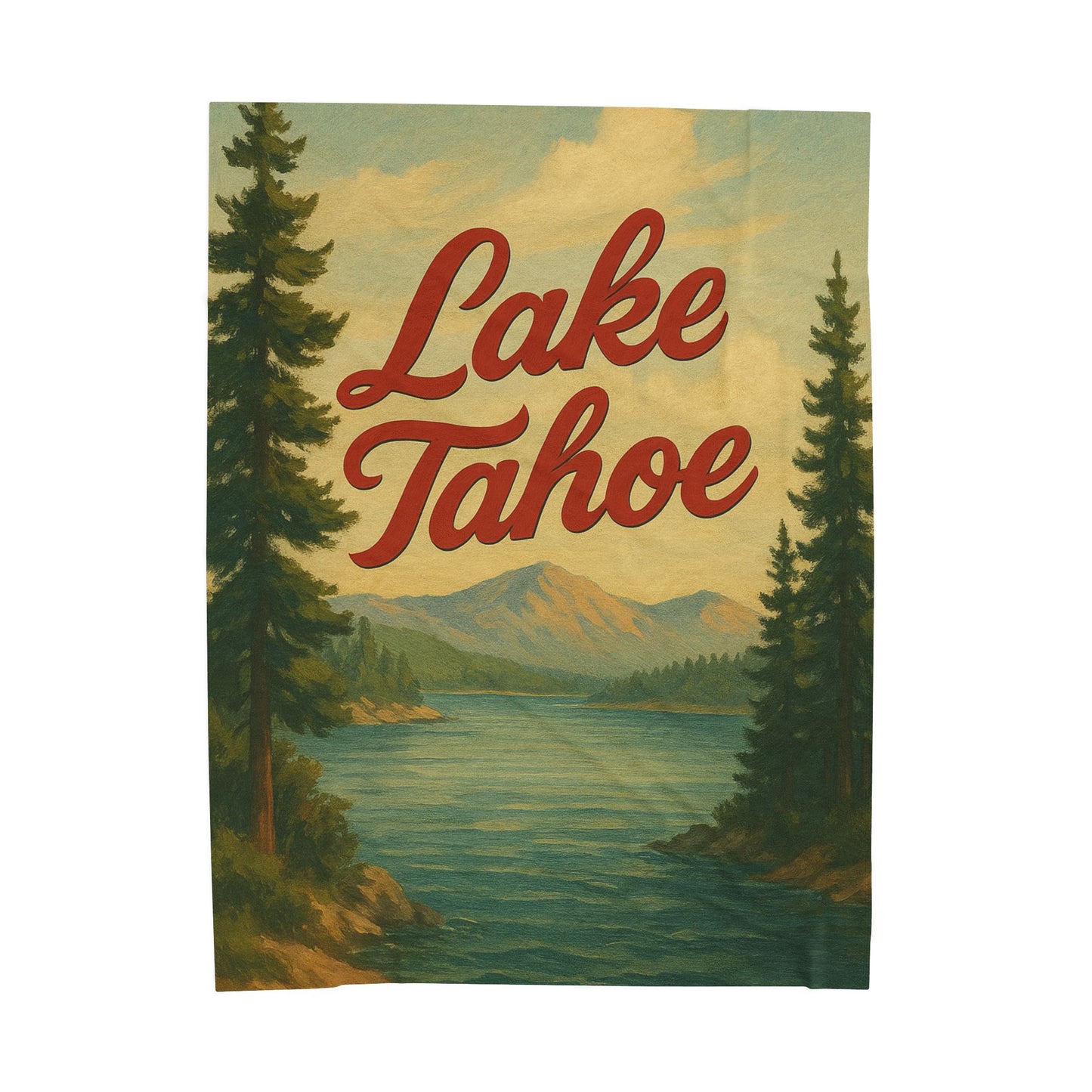 Lake Tahoe Velveteen Plush Blanket