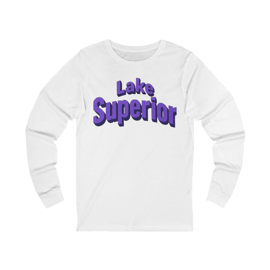 Lake Superior Long Sleeve Tee, Cozy Unisex Shirt for Outdoor Lovers, Perfect for Lake Days, Casual Wear, Gift Idea