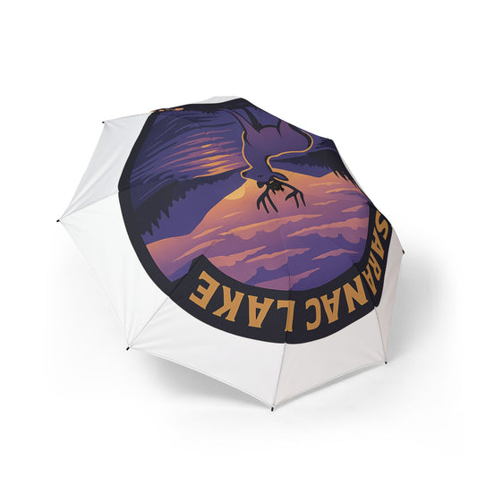 Saranac Lake Semi-Automatic Foldable Umbrella, Travel Umbrella, Outdoor Gear, Gifts for Nature Lovers, Rainy Day Essential