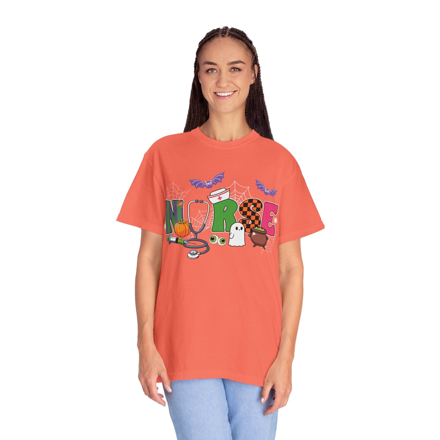 Halloween Nurse T-Shirt, Cute Nurse Shirt, Unisex Halloween Tee, Gift for Nurses, Spooky Nursing Apparel, Funny Healthcare Shirt