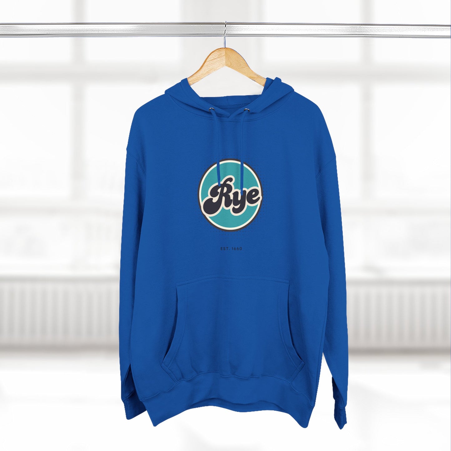 Rye Retro Vibe Hoodie for Casual Days, Streetwear, Unisex Gift, Cozy Layering Apparel
