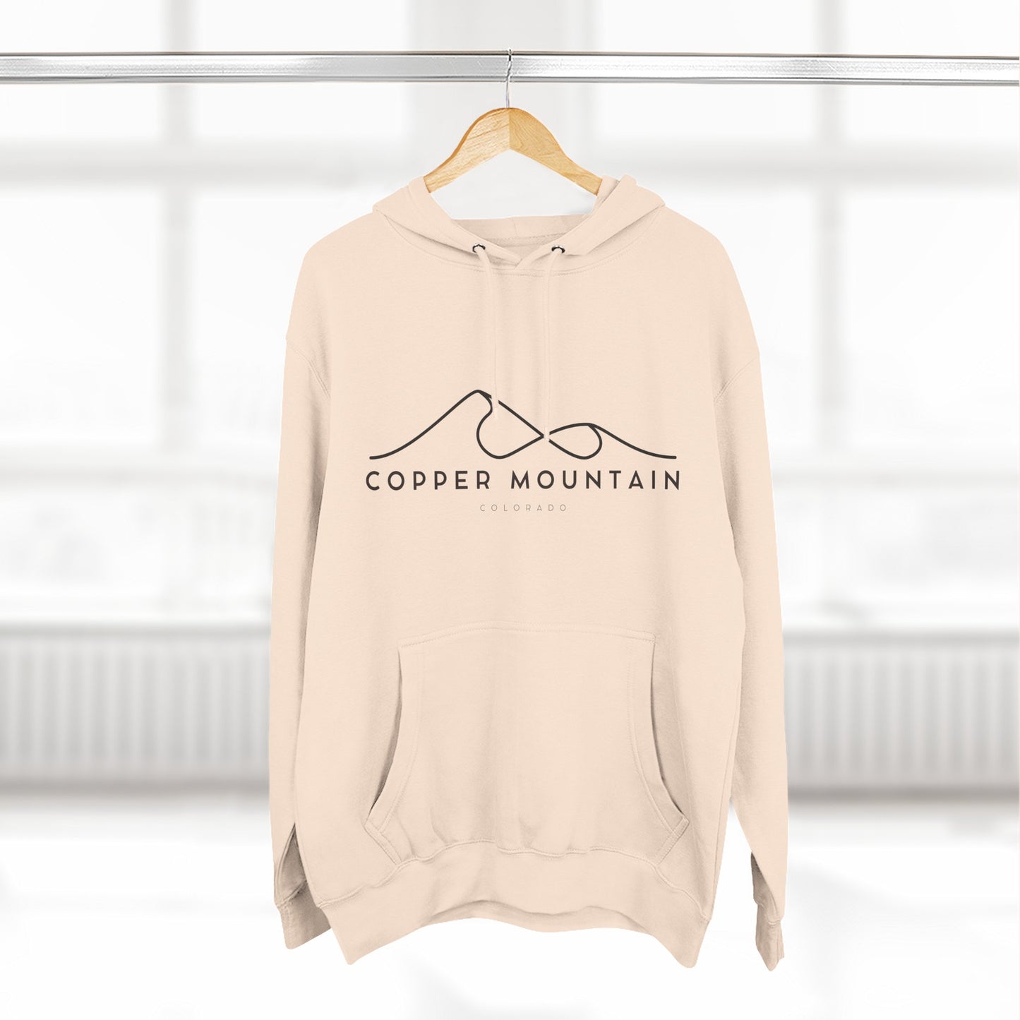 Copper Mountain Stylish Three-Panel Fleece Hoodie for Cozy Days, Casual Wear, Warm Layering, Gift for Him or Her