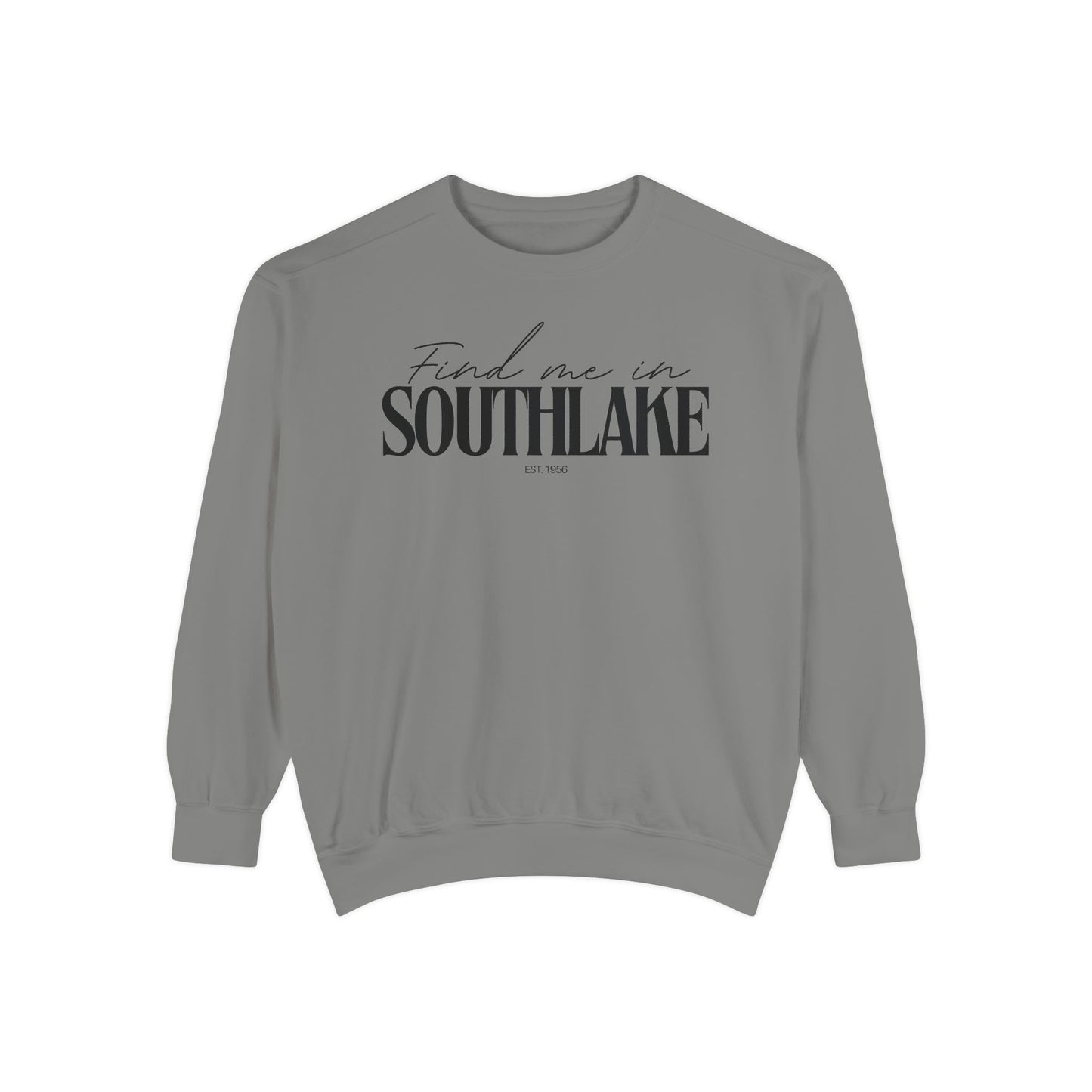 Southlake Cozy Sweatshirt, Unisex Garment-Dyed Crew, Casual Wear, Gift for Friends, Fall Fashion, Lounge Style