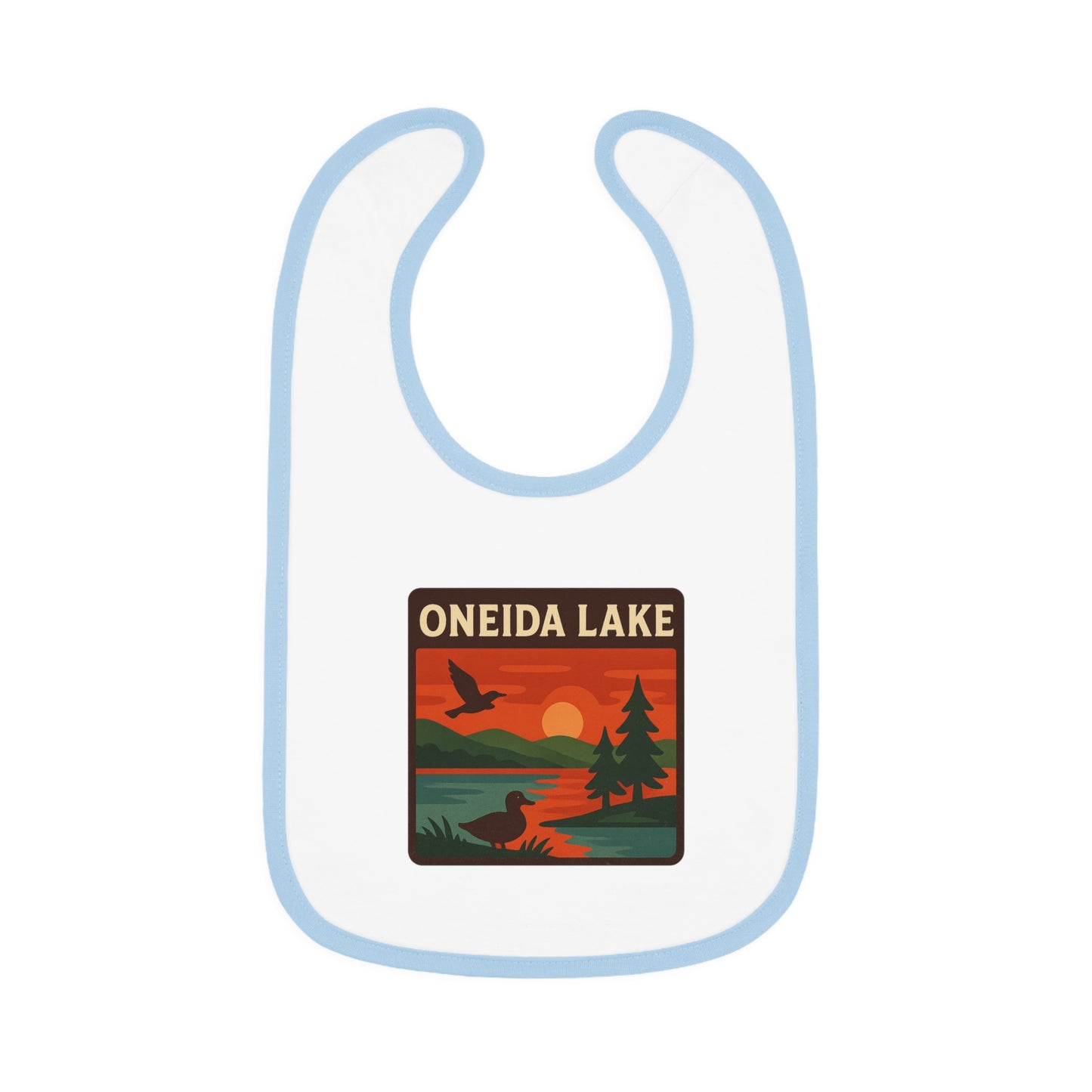 Oneida Lake Baby Contrast Trim Jersey Bib