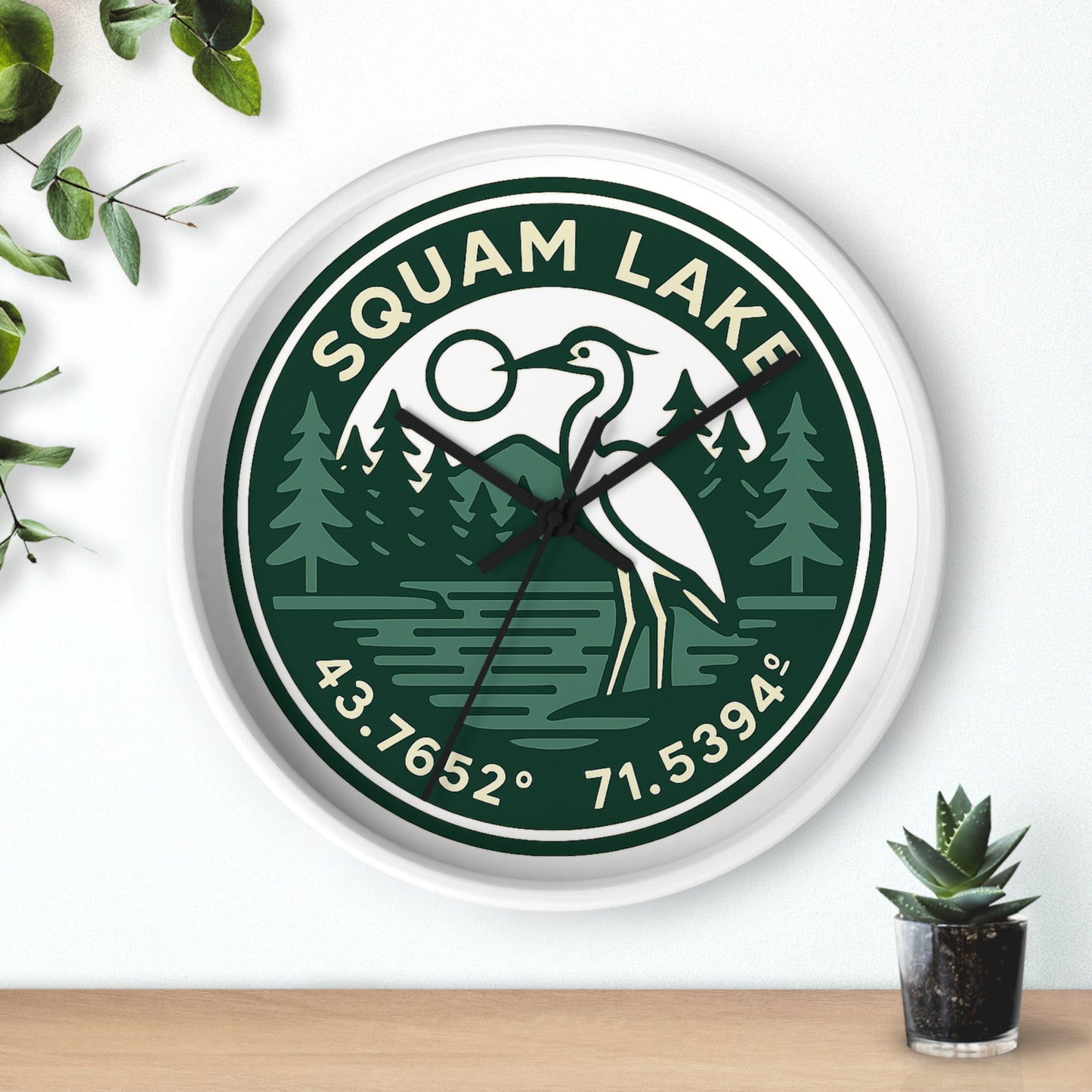 Squam Lake Wall Clock