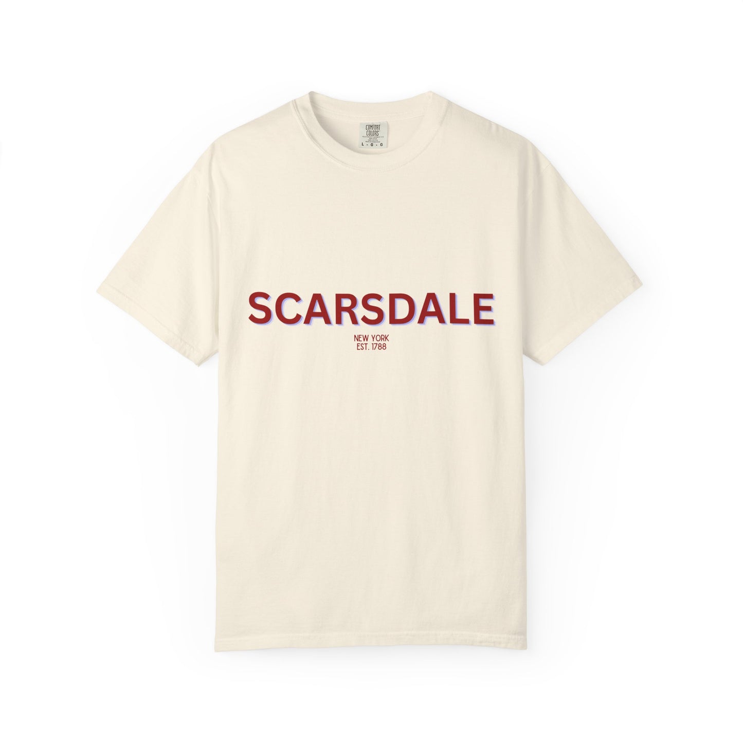 Scarsdale Garment-Dyed Unisex T-Shirt, Casual Tee, Vintage Style Shirt, Everyday Wear, Birthday Gift, Unique Apparel